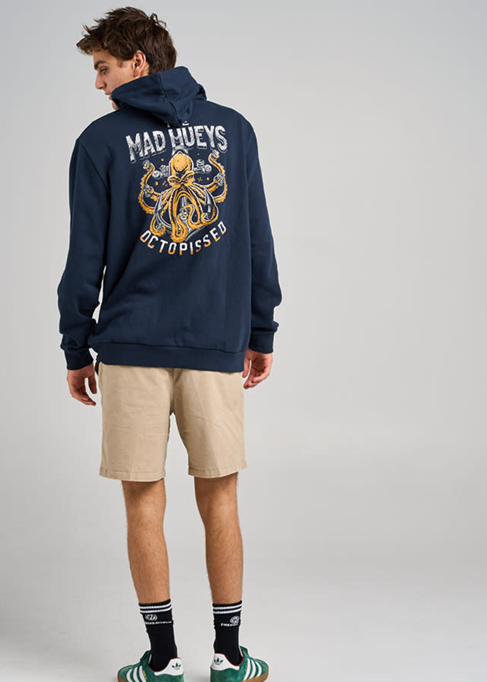 Mad Hueys Anchor Octopissed | Hooded Pullover - Navy