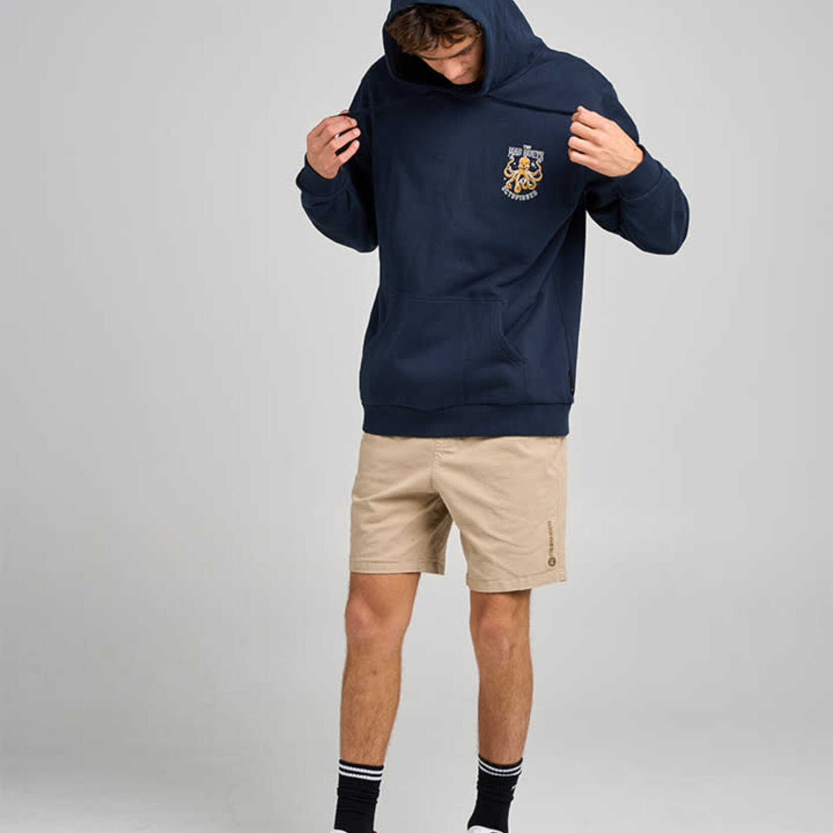 Mad Hueys Anchor Octopissed | Hooded Pullover - Navy