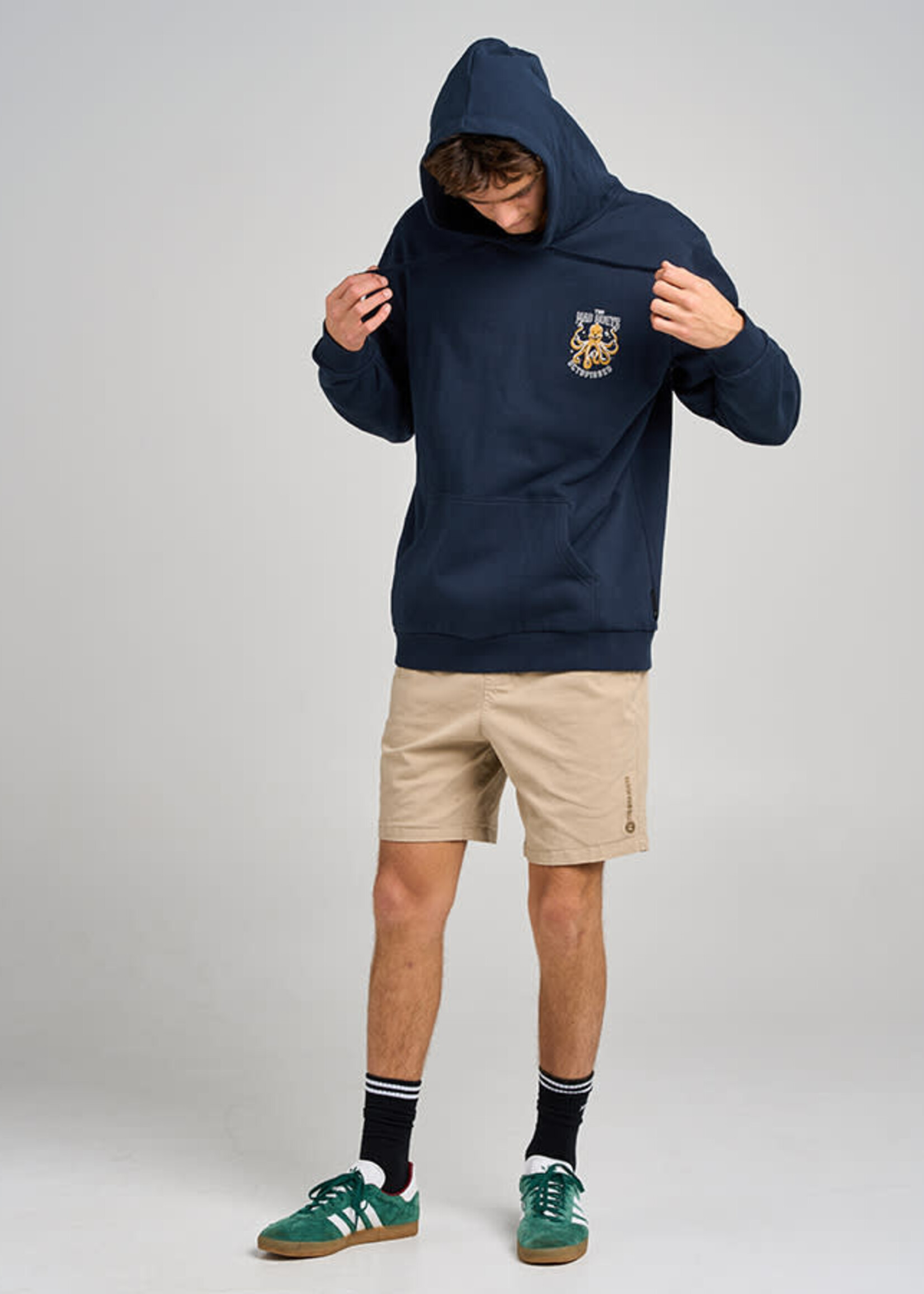 Mad Hueys Anchor Octopissed | Hooded Pullover - Navy