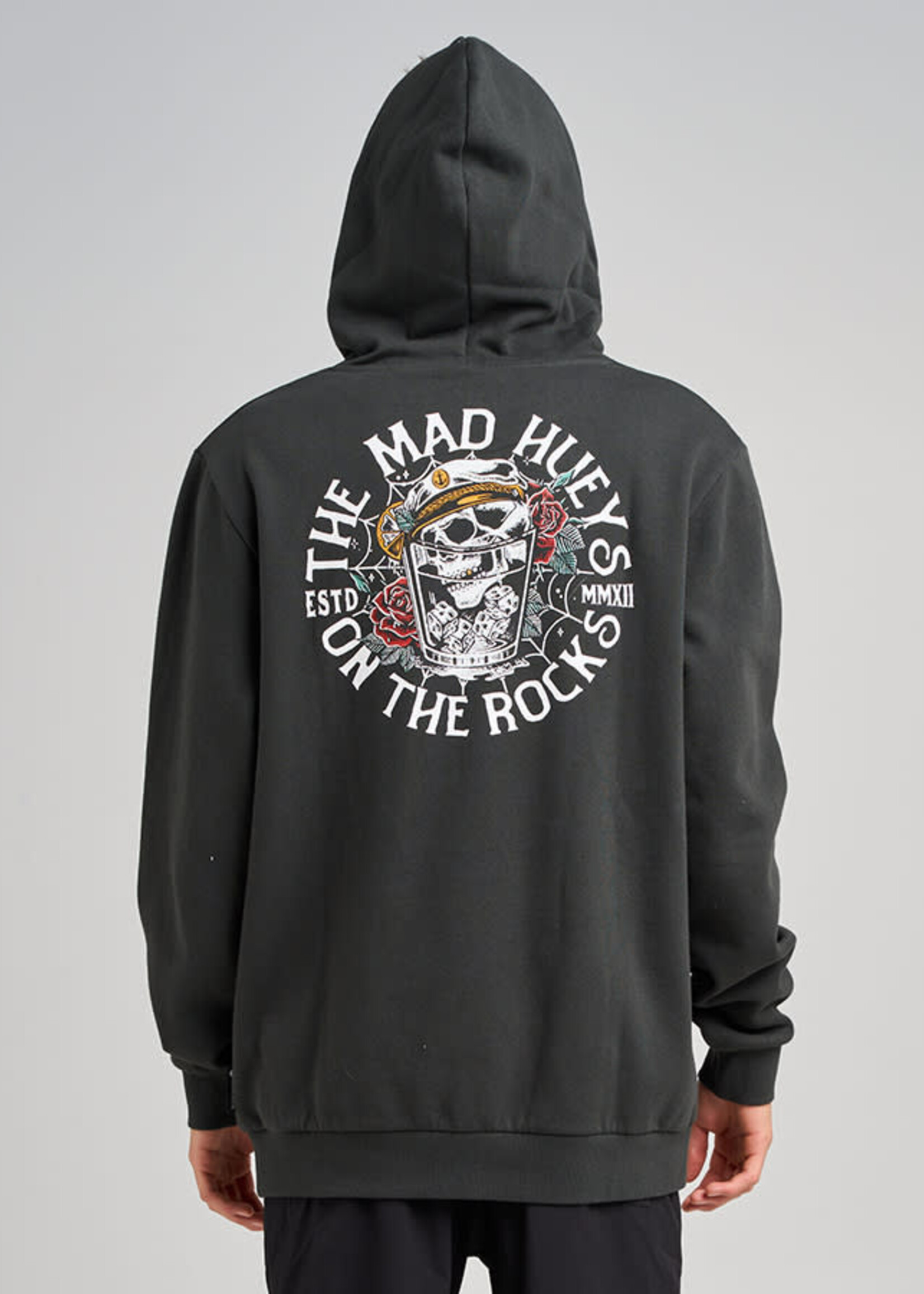 Mad Hueys On The Rocks | Hooded Pullover - Vintage Black