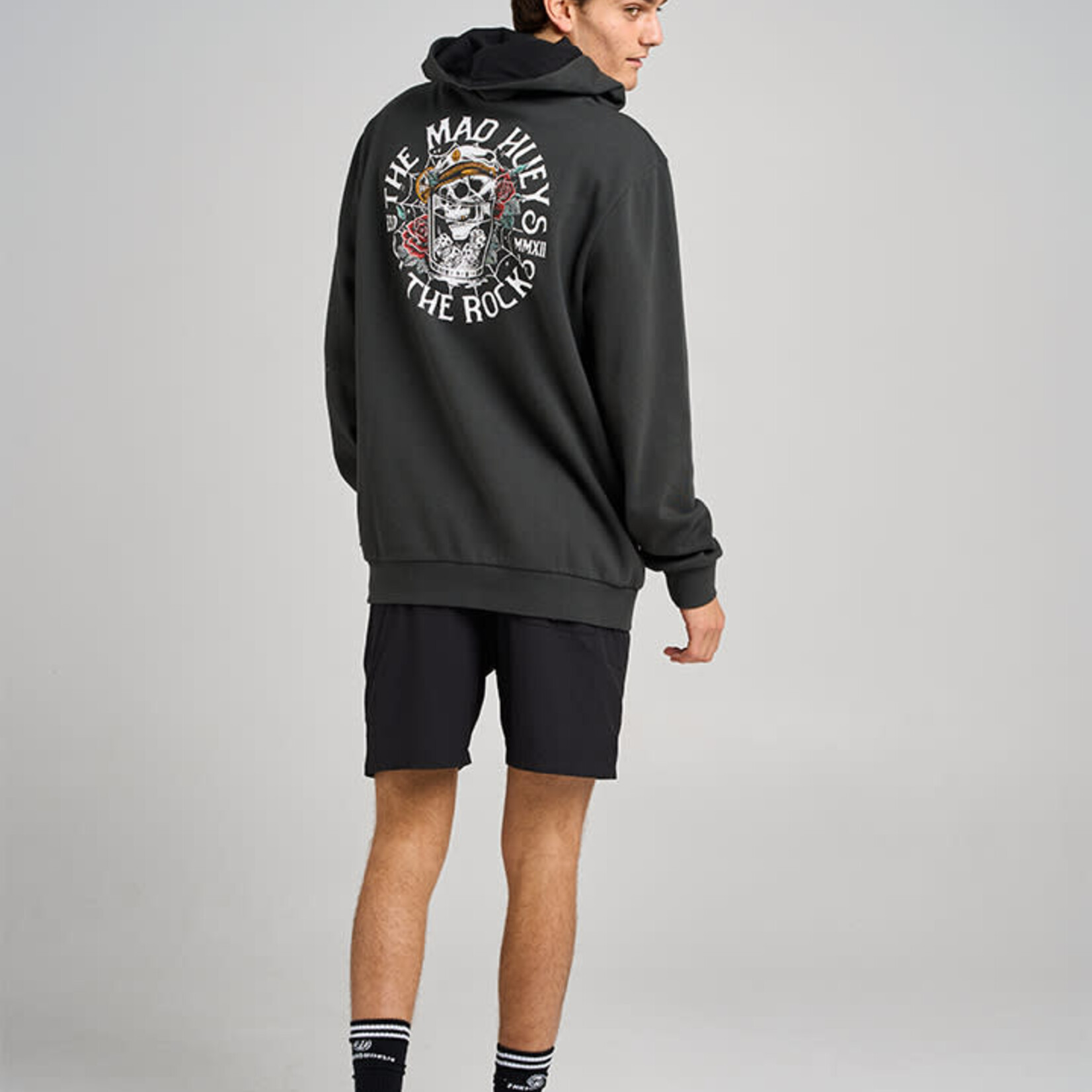Mad Hueys On The Rocks | Hooded Pullover - Vintage Black