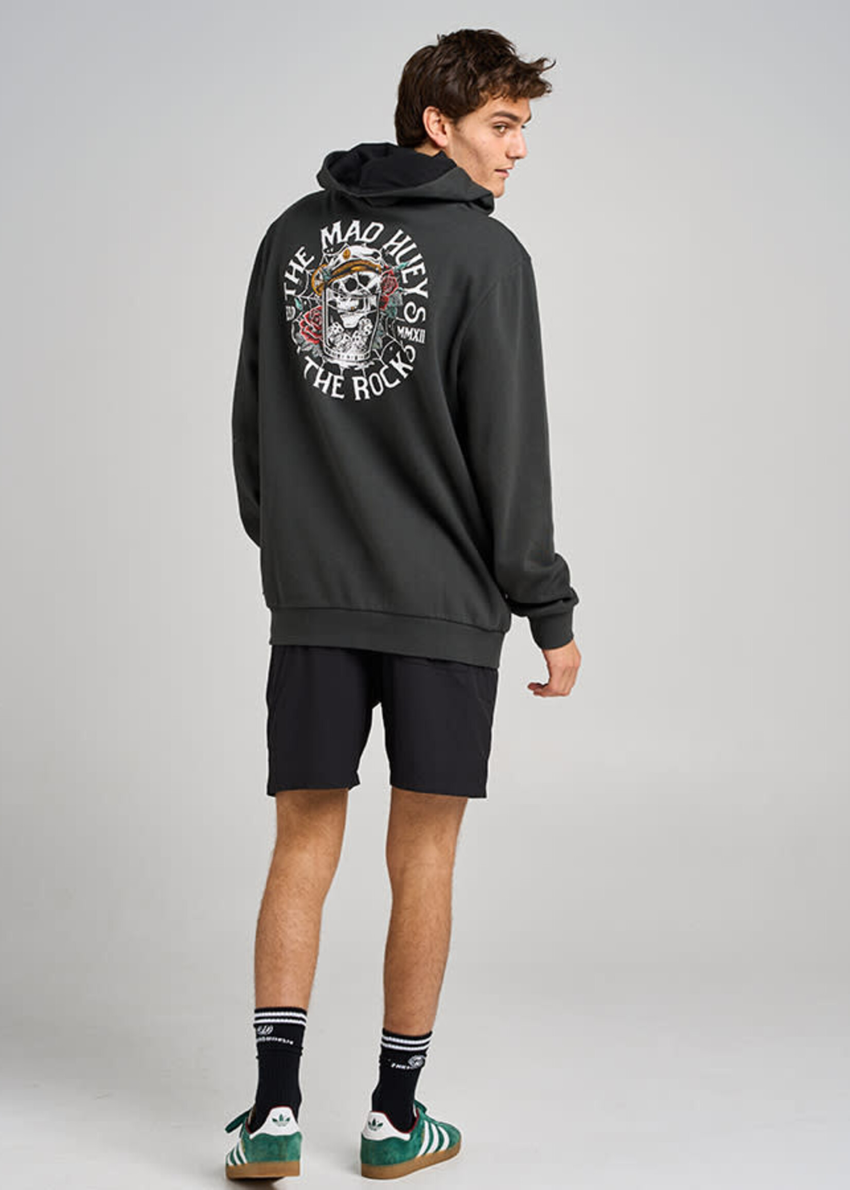 Mad Hueys On The Rocks | Hooded Pullover - Vintage Black