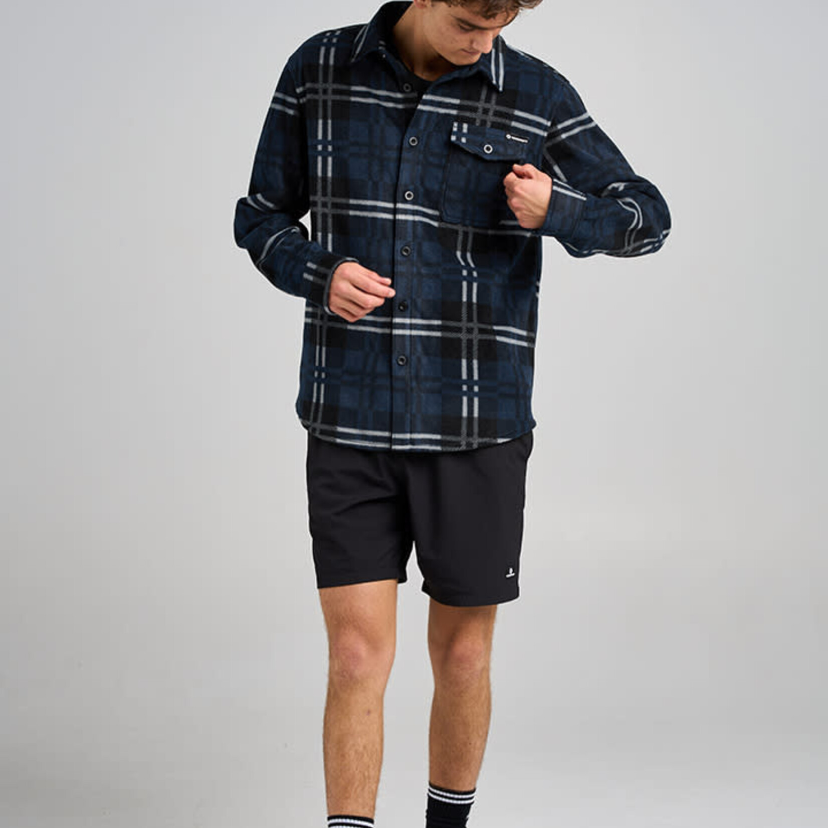 Mad Hueys Fk Off Fish On | Shacket - Navy