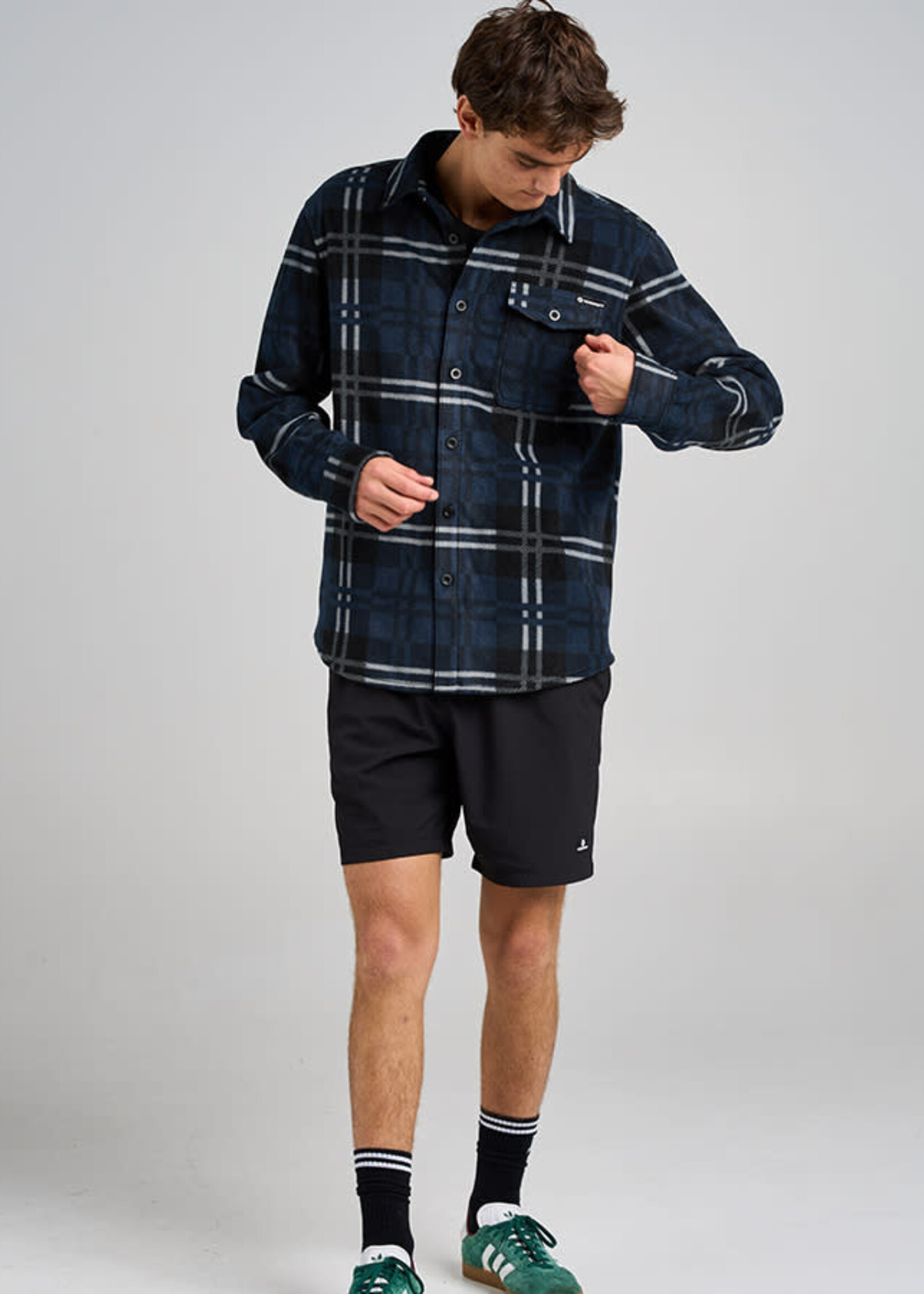 Mad Hueys Fk Off Fish On | Shacket - Navy