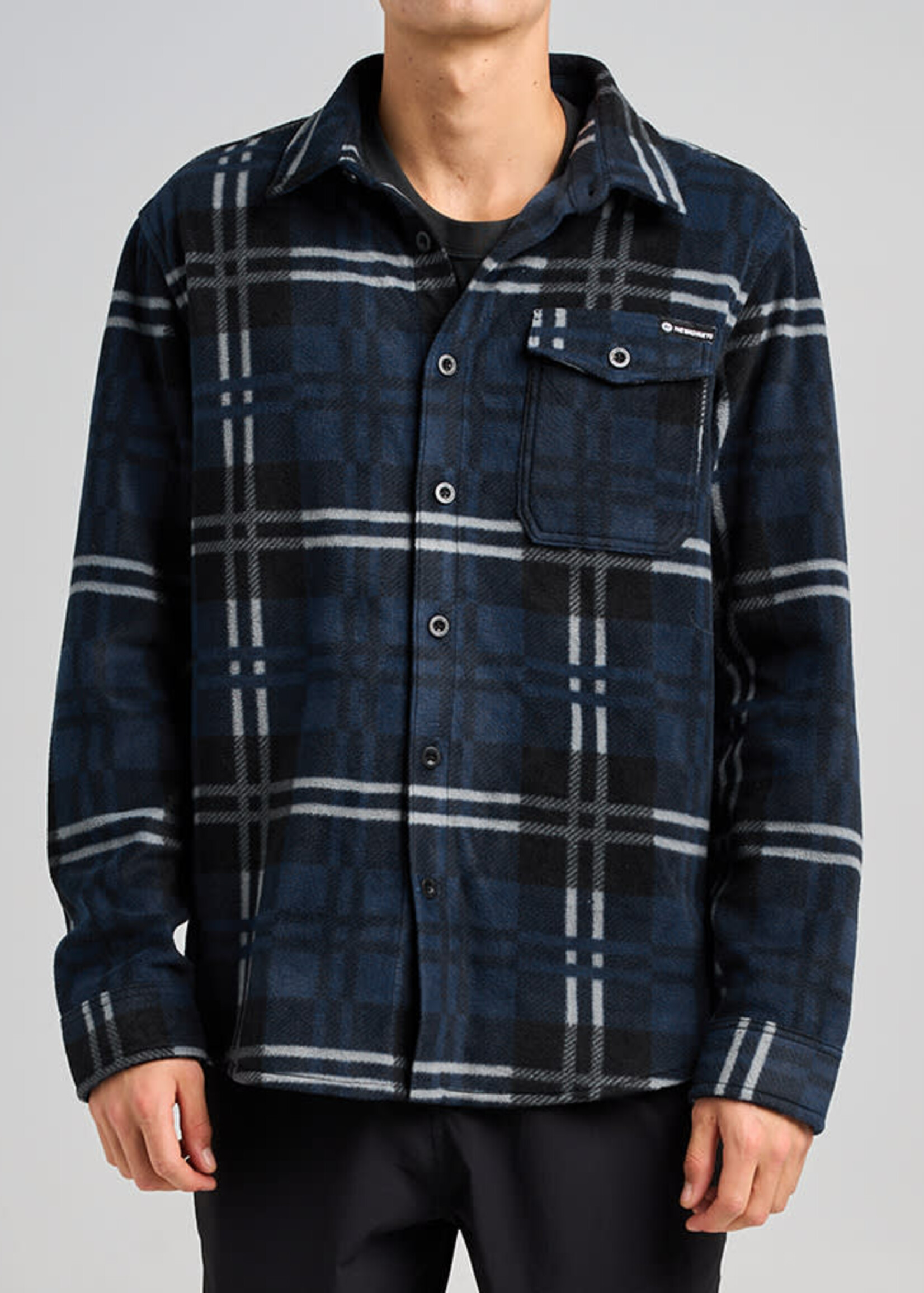 Mad Hueys Fk Off Fish On | Shacket - Navy