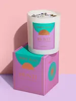 Three Suns Hunti' | Crystal Infused Candle of Tranquility | Camellia + Lotus Blossom