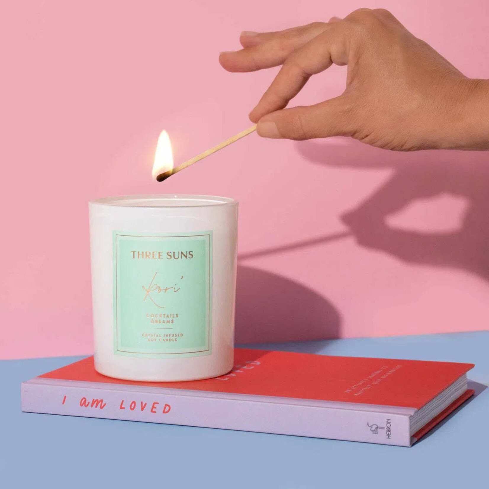 Three Suns Kori' | Crystal Infused Candle of Hope | Cocktails + Dreams