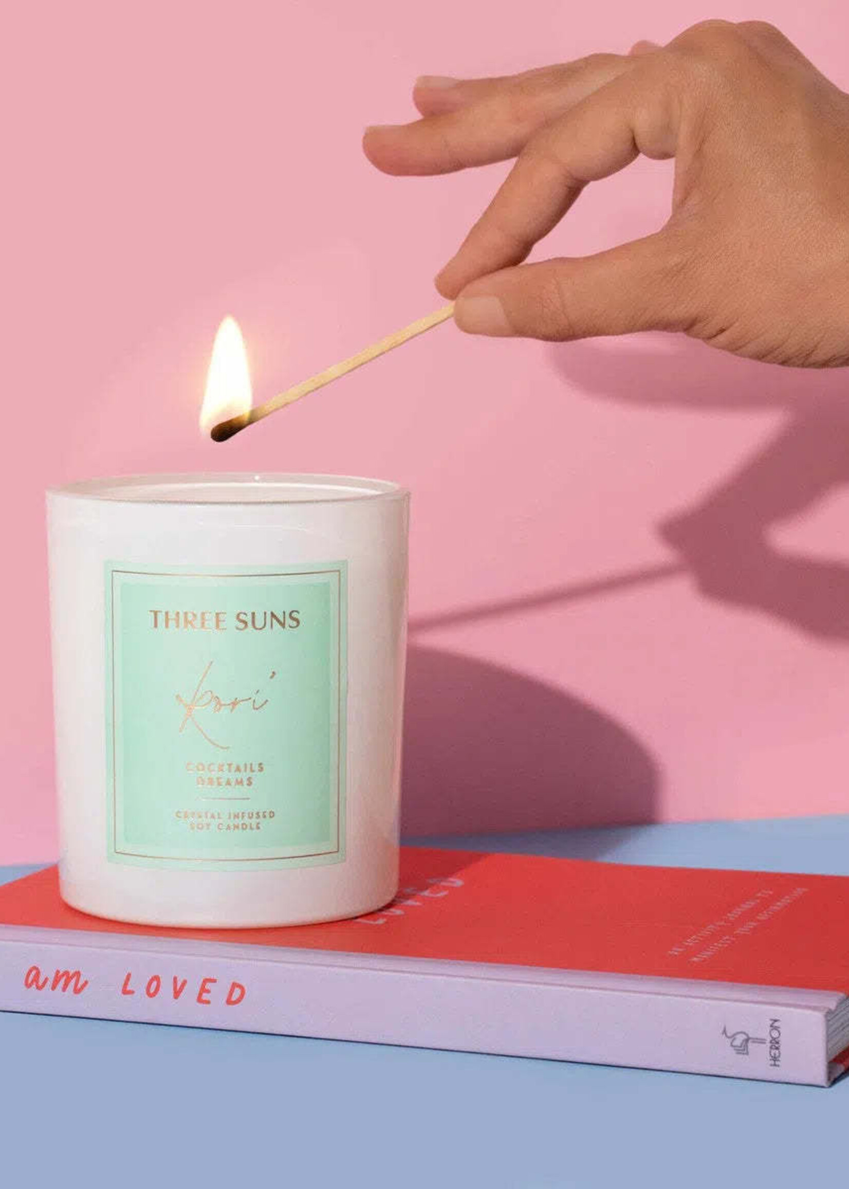 Three Suns Kori' | Crystal Infused Candle of Hope | Cocktails + Dreams