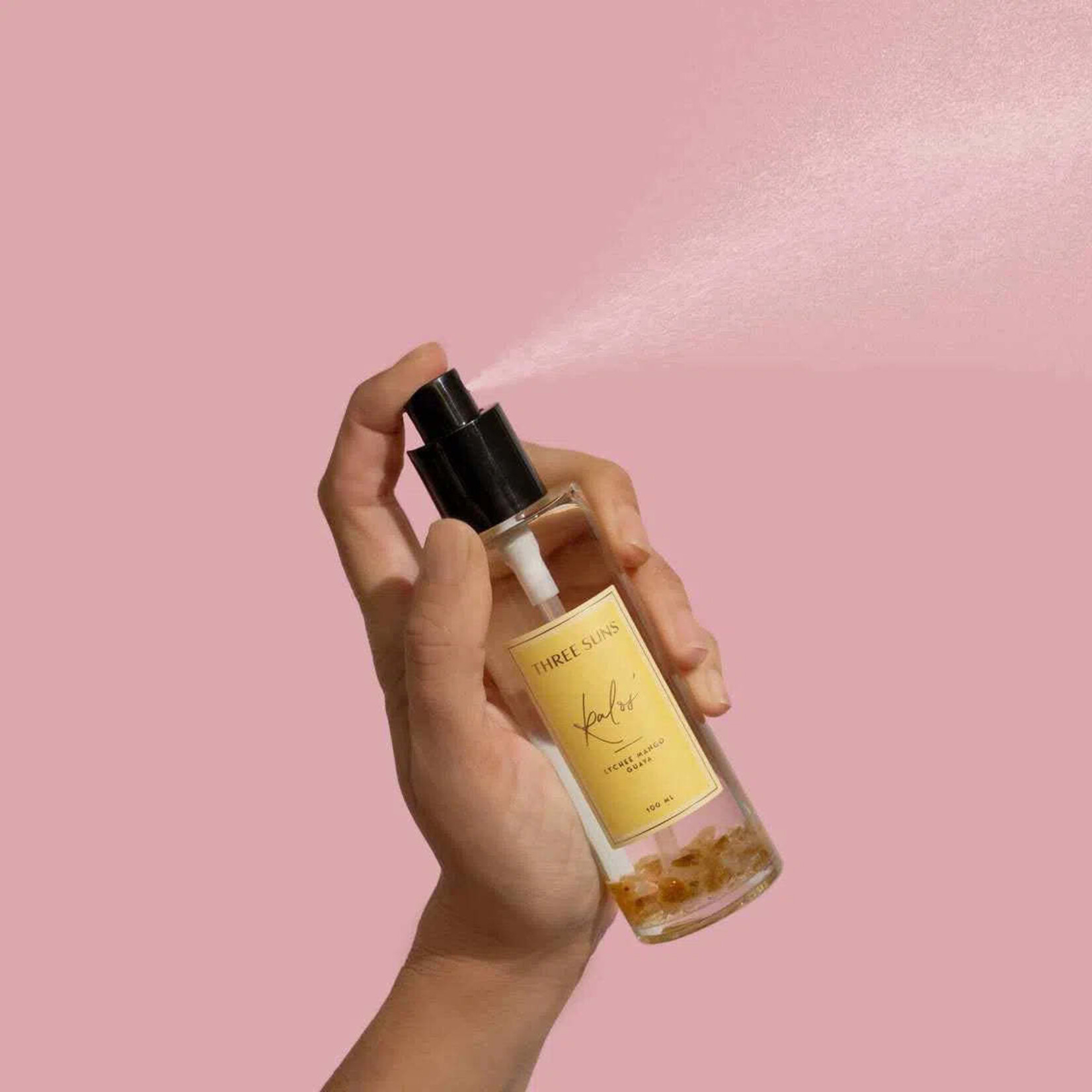 Three Suns Kalos' | 100ml Glass Crystal Room Spray of Prosperity | Lychee Mango + Guava
