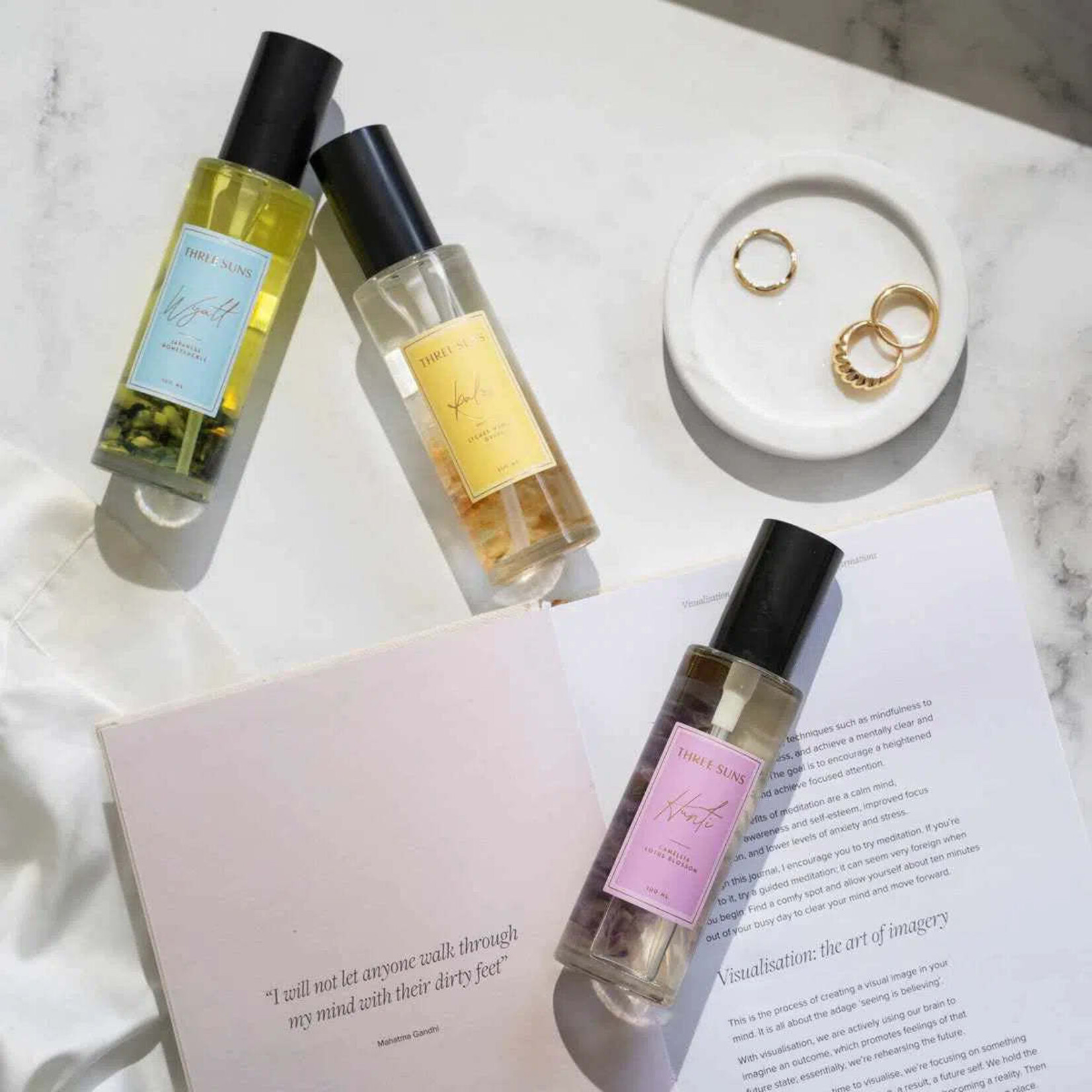 Three Suns Kalos' | 100ml Glass Crystal Room Spray of Prosperity | Lychee Mango + Guava