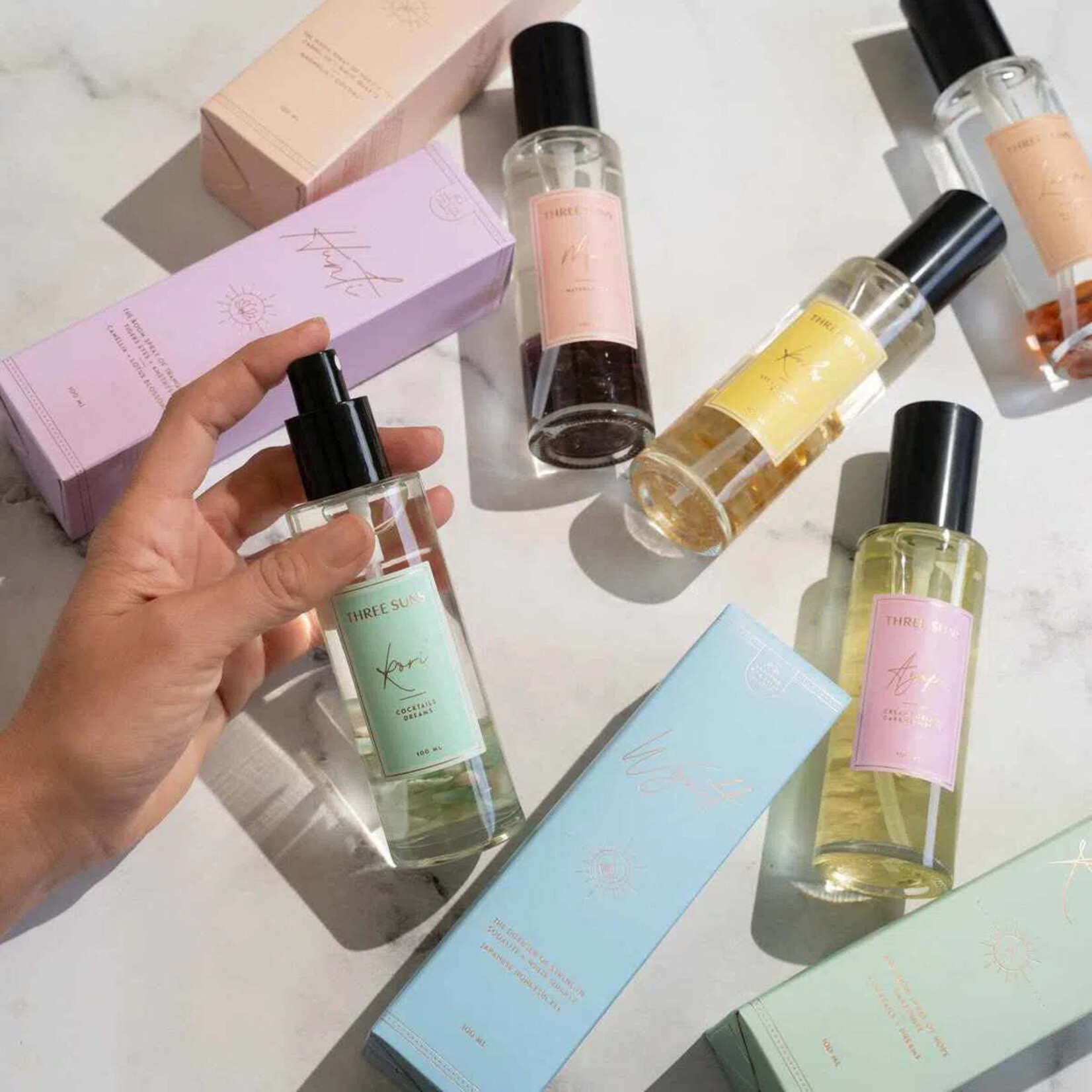 Three Suns Kori' | 100ml Glass Crystal Room Spray of Hope | Cocktails + Dreams