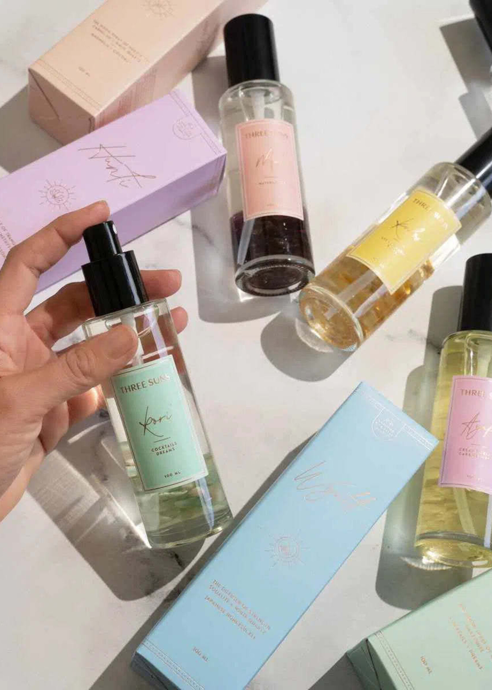 Three Suns Kori' | 100ml Glass Crystal Room Spray of Hope | Cocktails + Dreams
