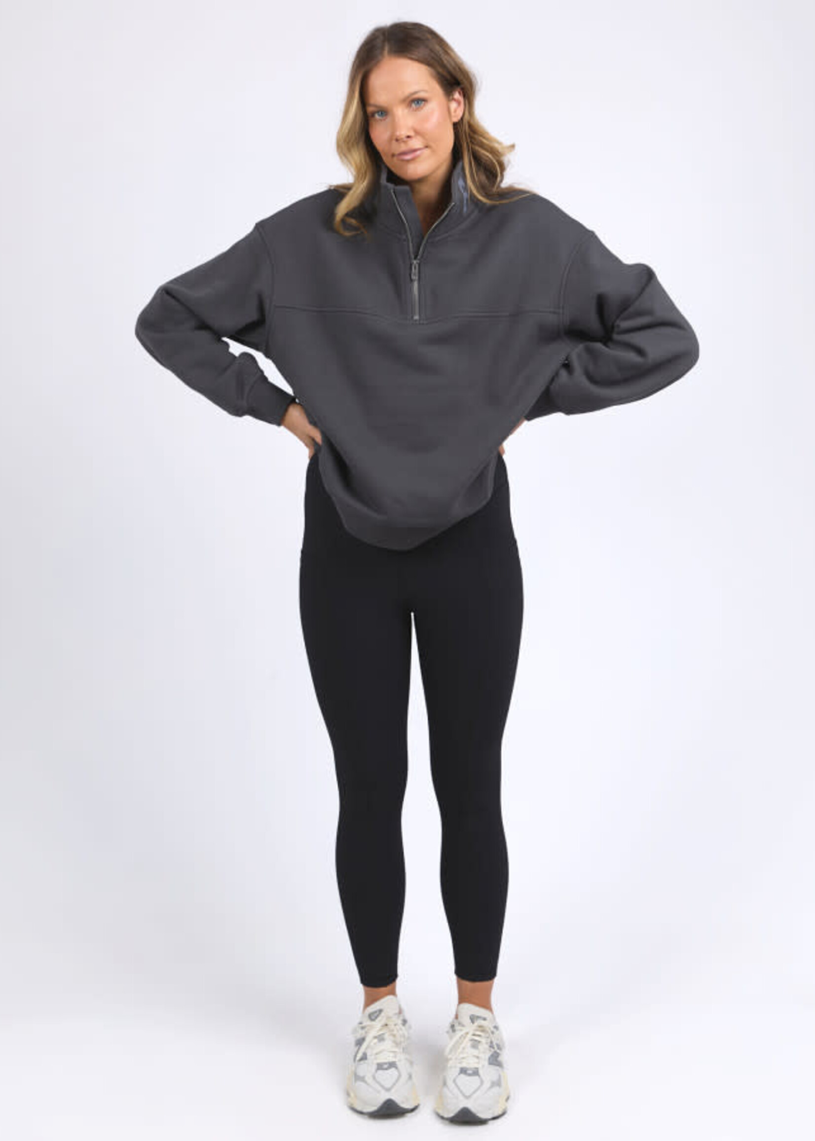 Foxwood College Zip Crew - Coal