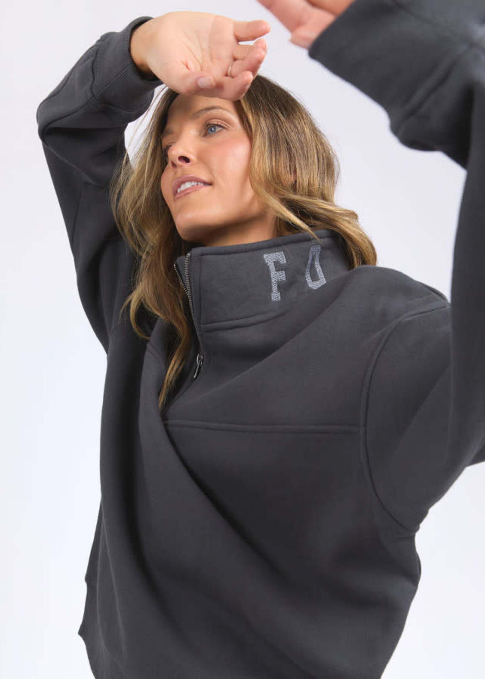 Foxwood College Zip Crew - Coal