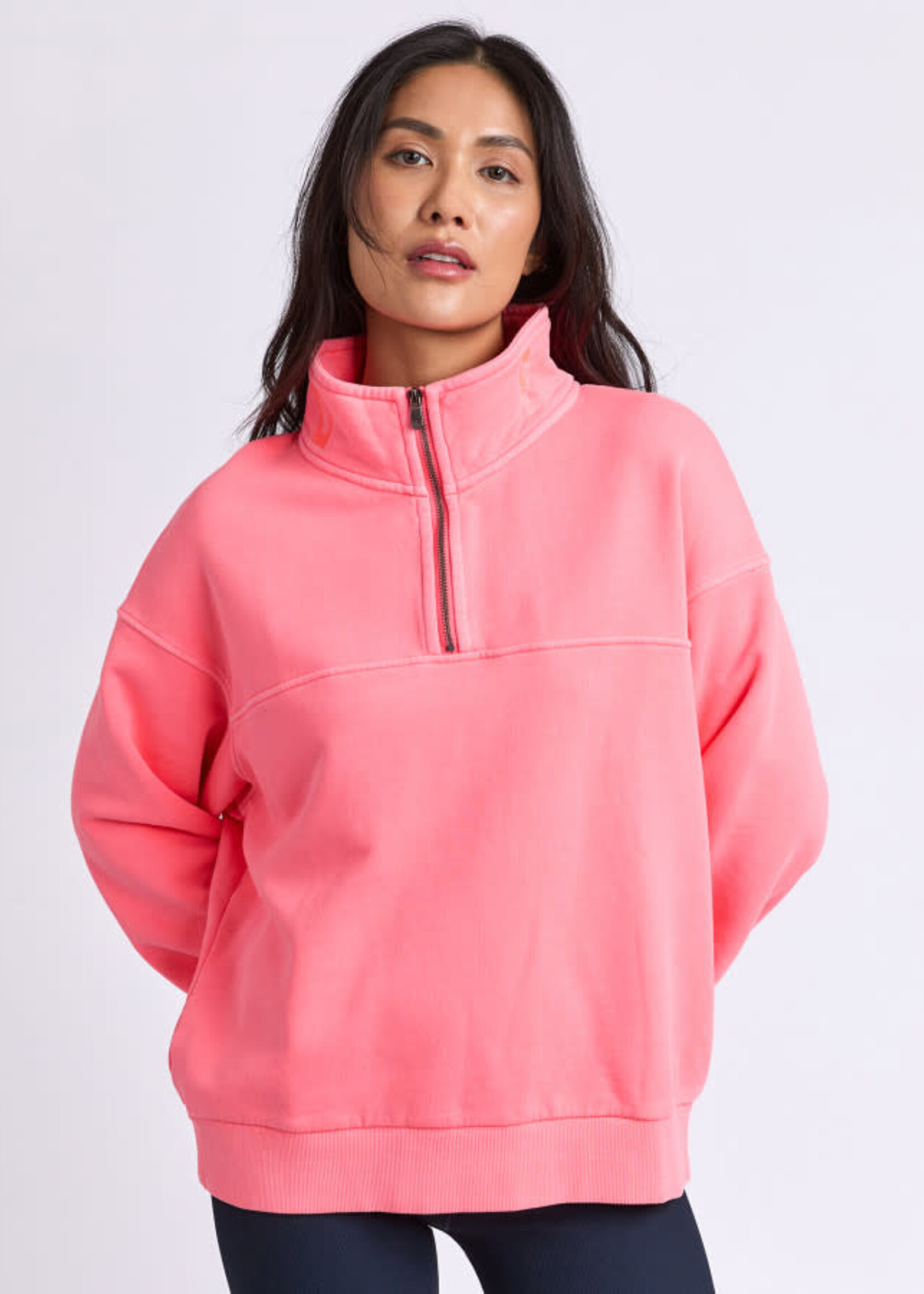 Foxwood College Zip Crew - Neon Pink