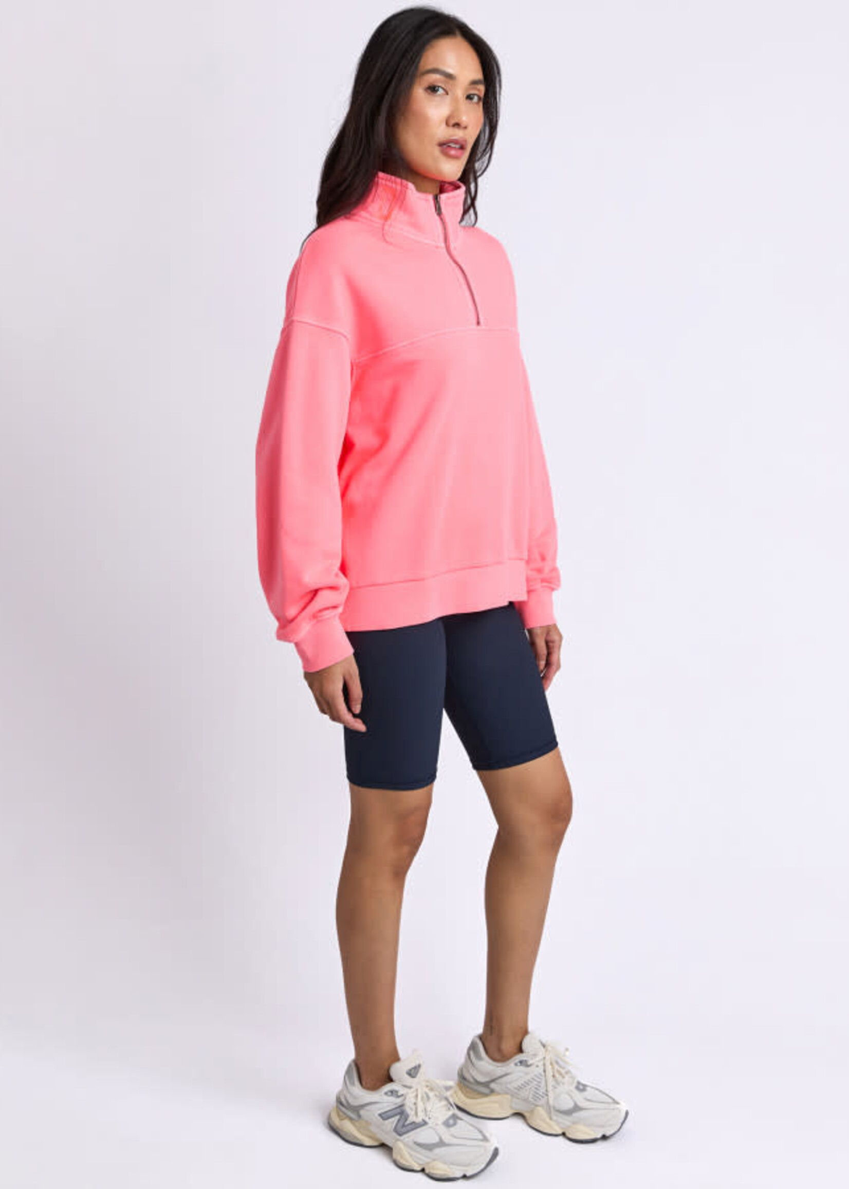 Foxwood College Zip Crew - Neon Pink