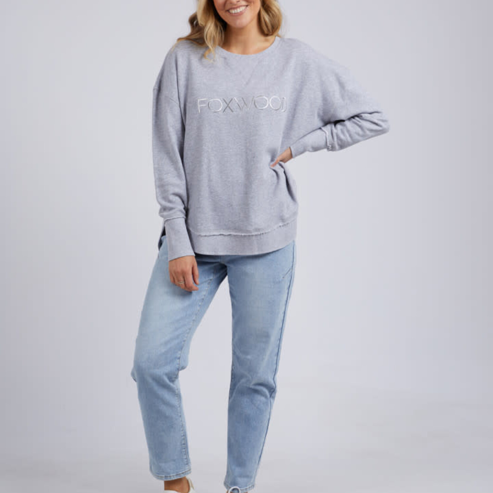 Foxwood Simplified Crew - Grey Marle