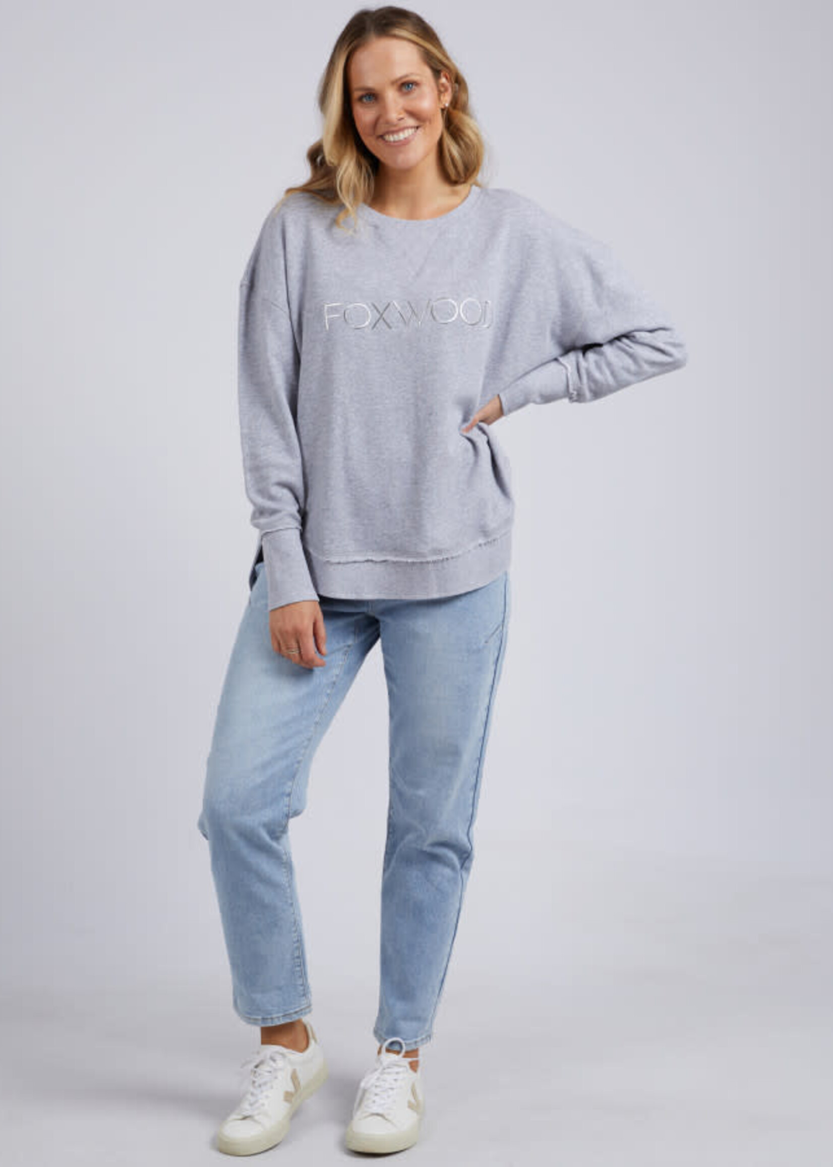 Foxwood Simplified Crew - Grey Marle