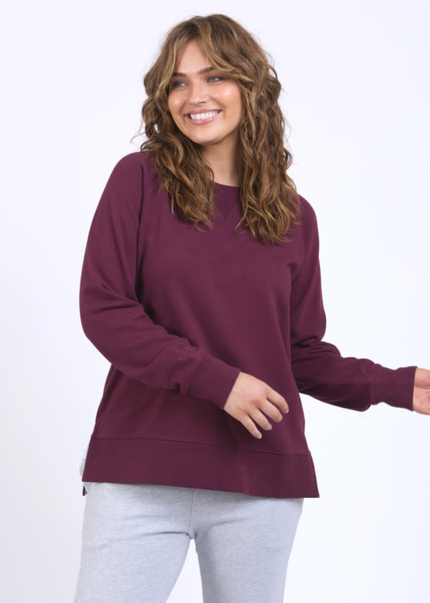 Elm Lifestyle Melbourne Crew - Merlot