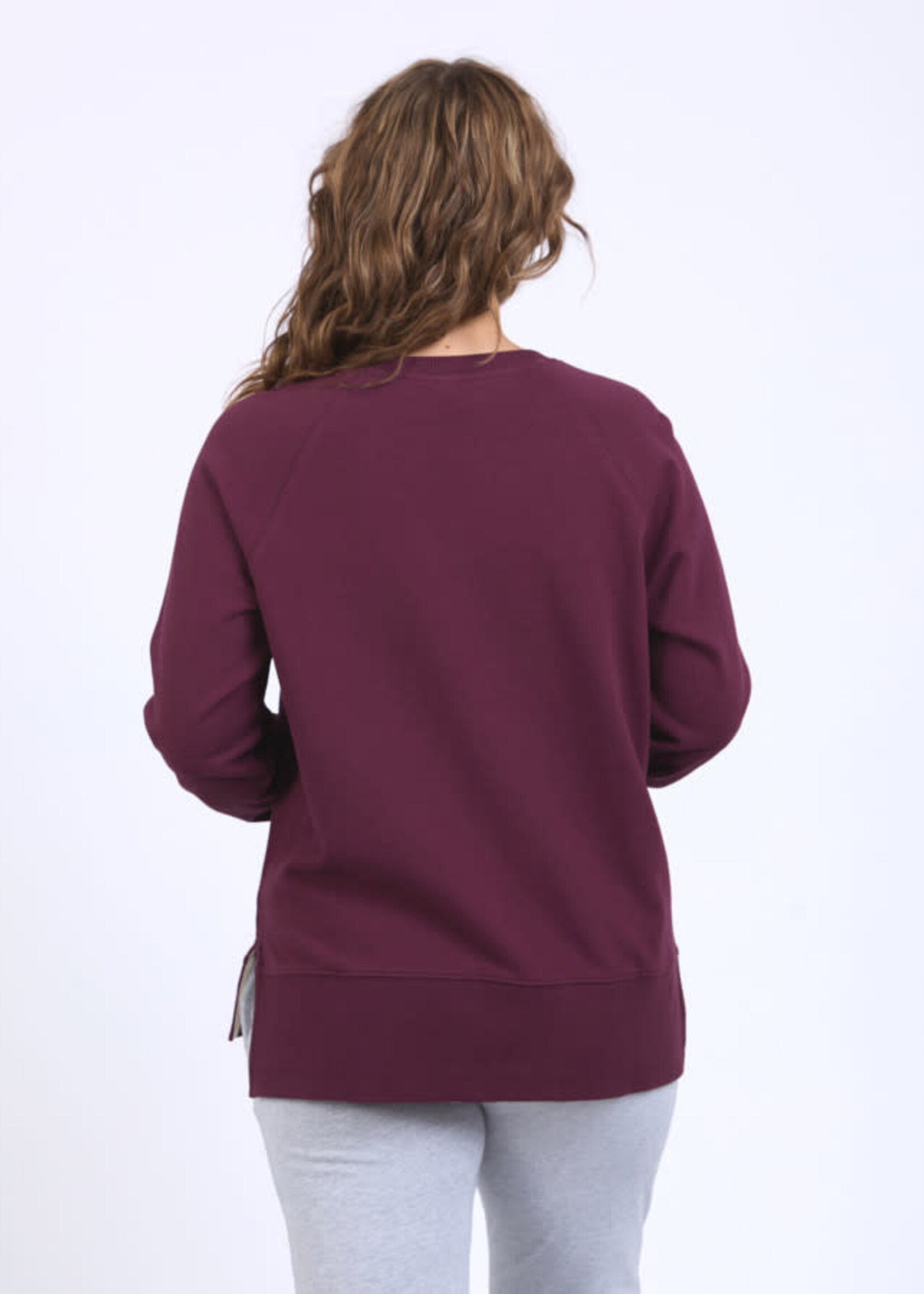 Elm Lifestyle Melbourne Crew - Merlot