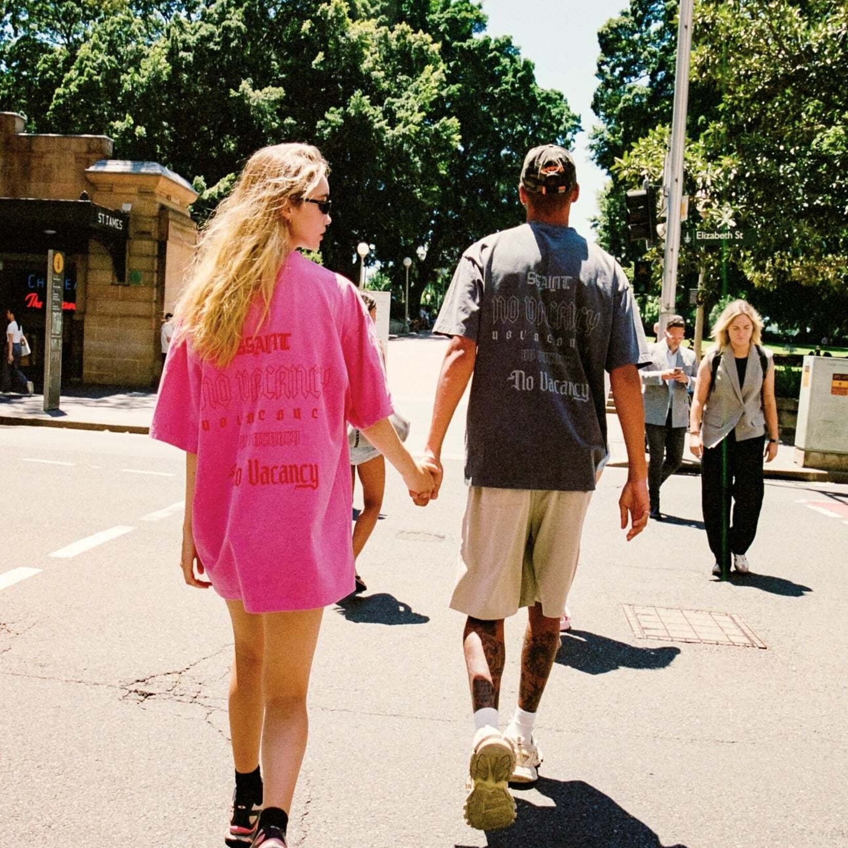 Ssaint No Vacancy Tee - Acid Wash Charcoal
