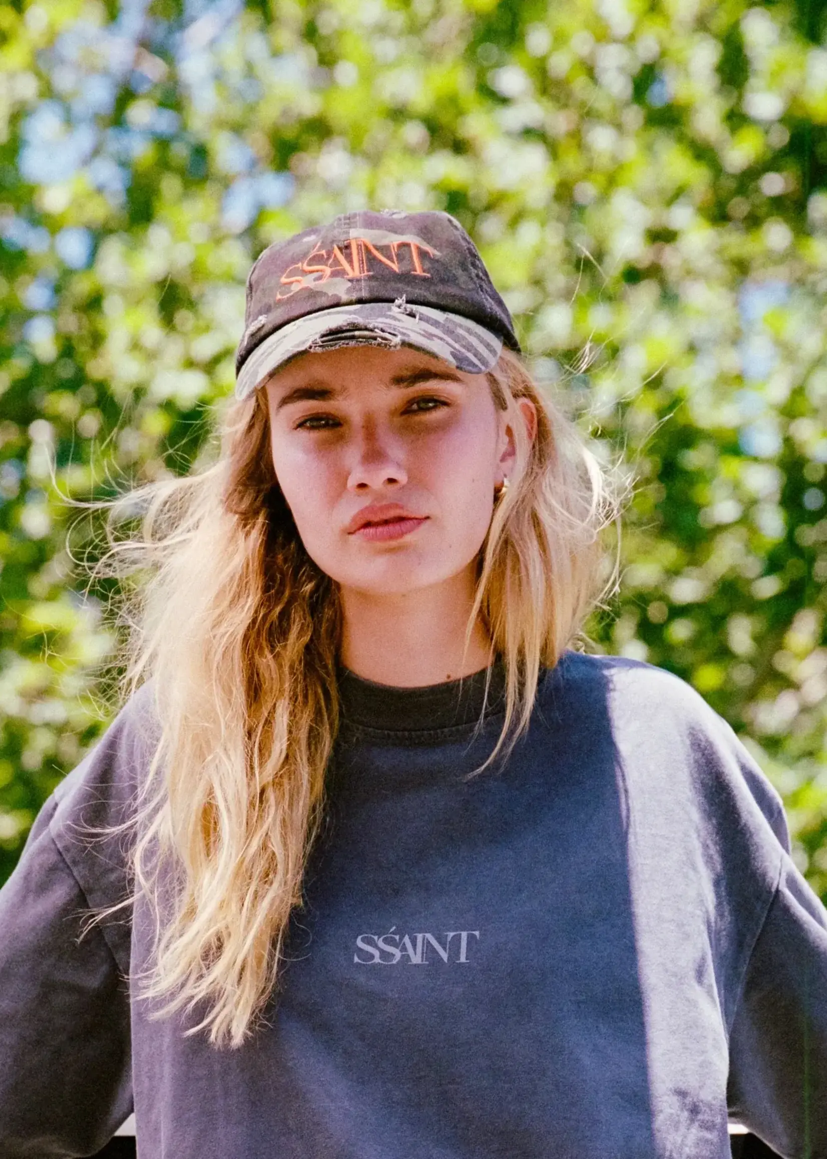 Ssaint No Vacancy Tee - Acid Wash Charcoal