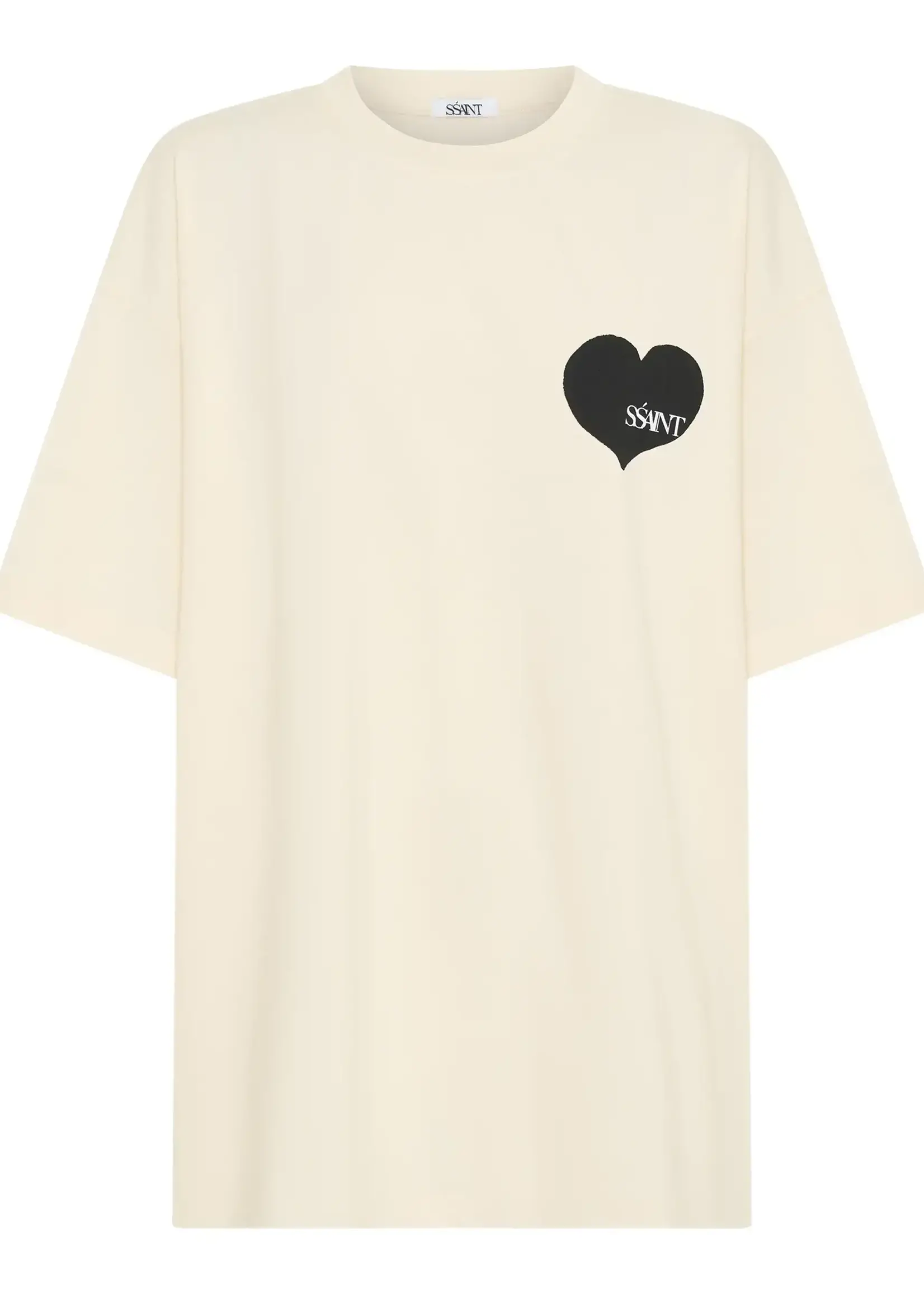 Ssaint Heart Tee - Cream & Black