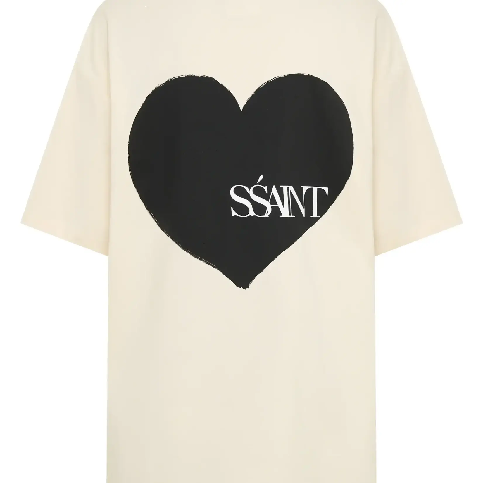 Ssaint Heart Tee - Cream & Black