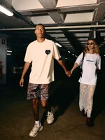 Ssaint Heart Tee - Cream & Black