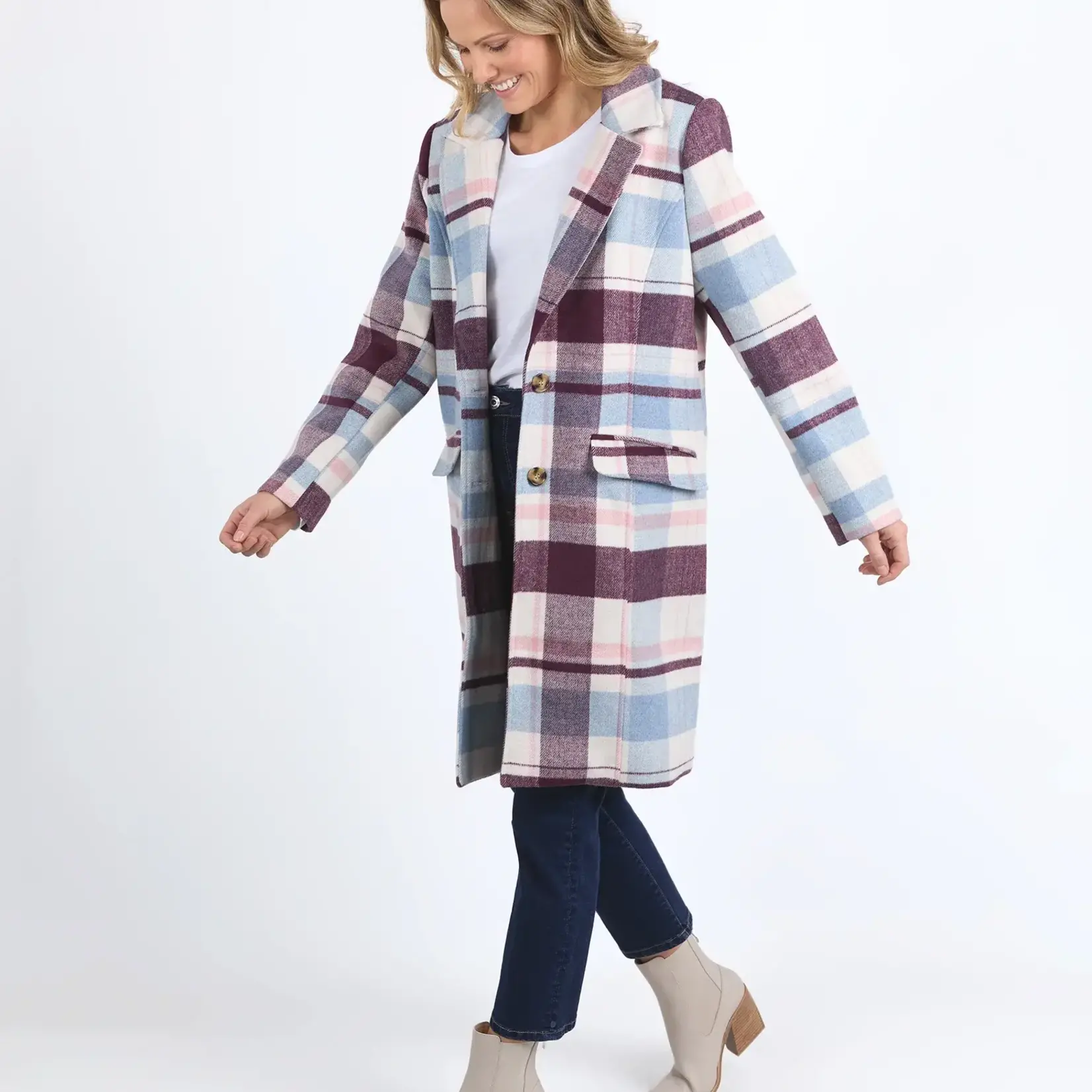 Blanche Check Coat