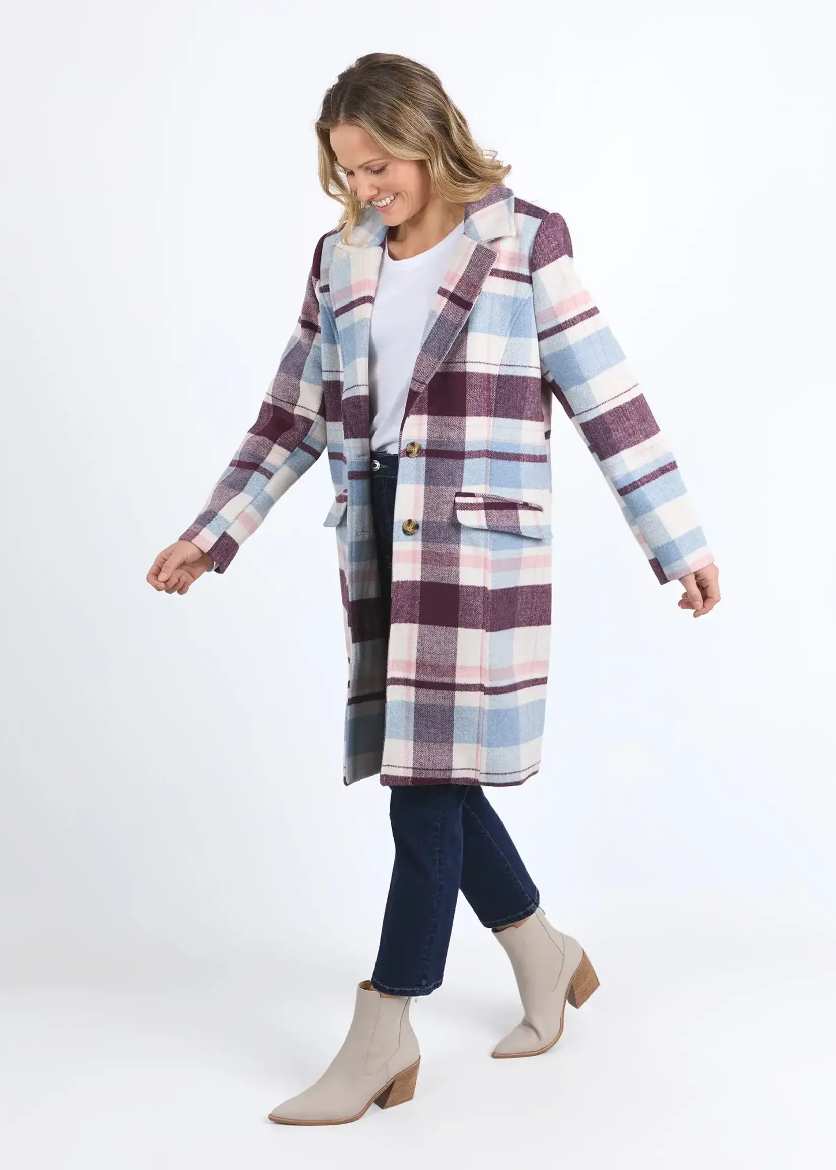 Blanche Check Coat