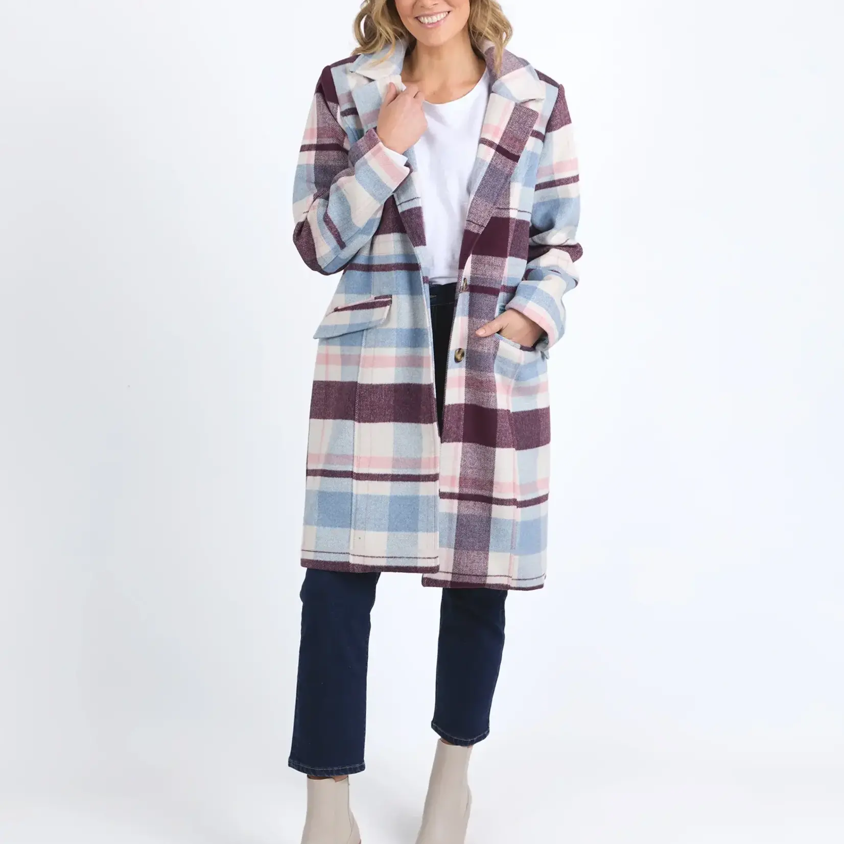 Blanche Check Coat