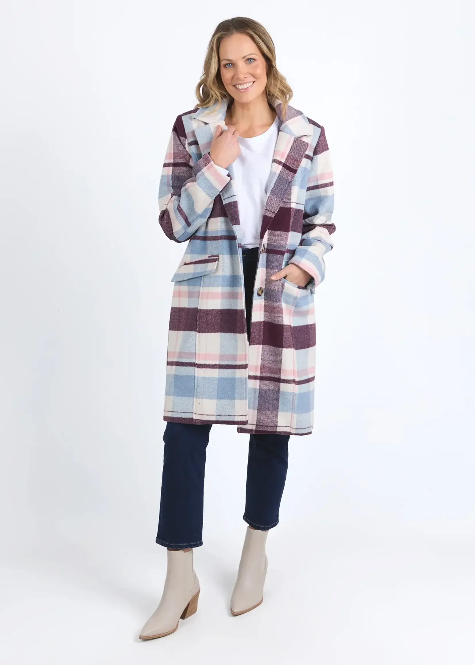 Blanche Check Coat