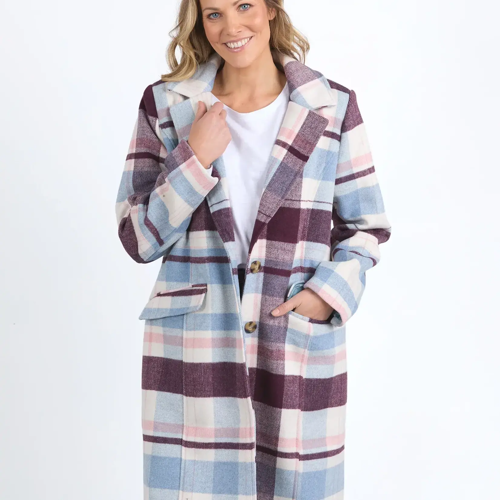 Blanche Check Coat