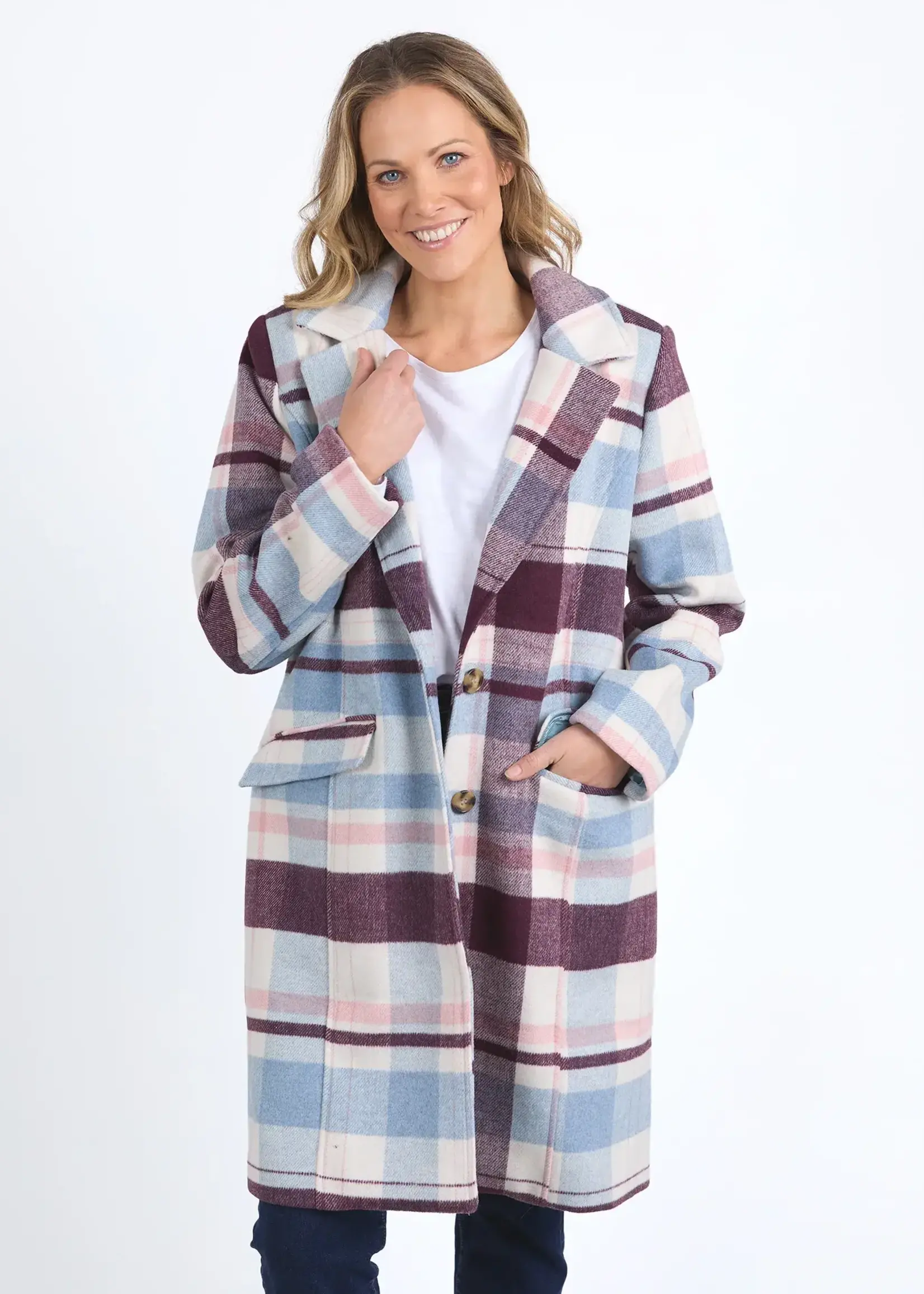 Blanche Check Coat