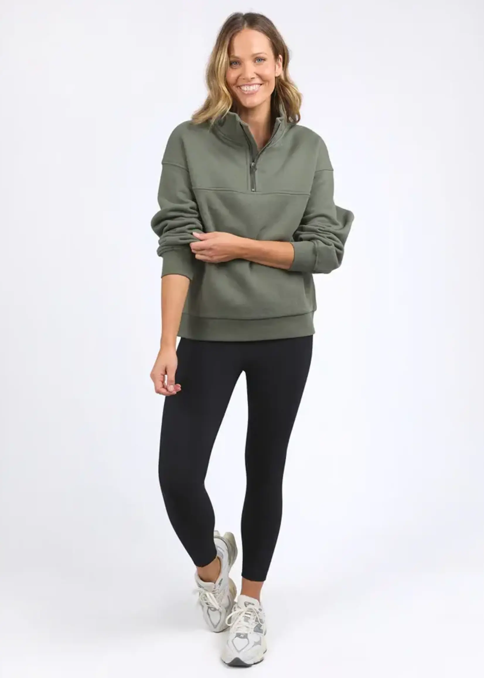 Foxwood College Zip Crew - Khaki