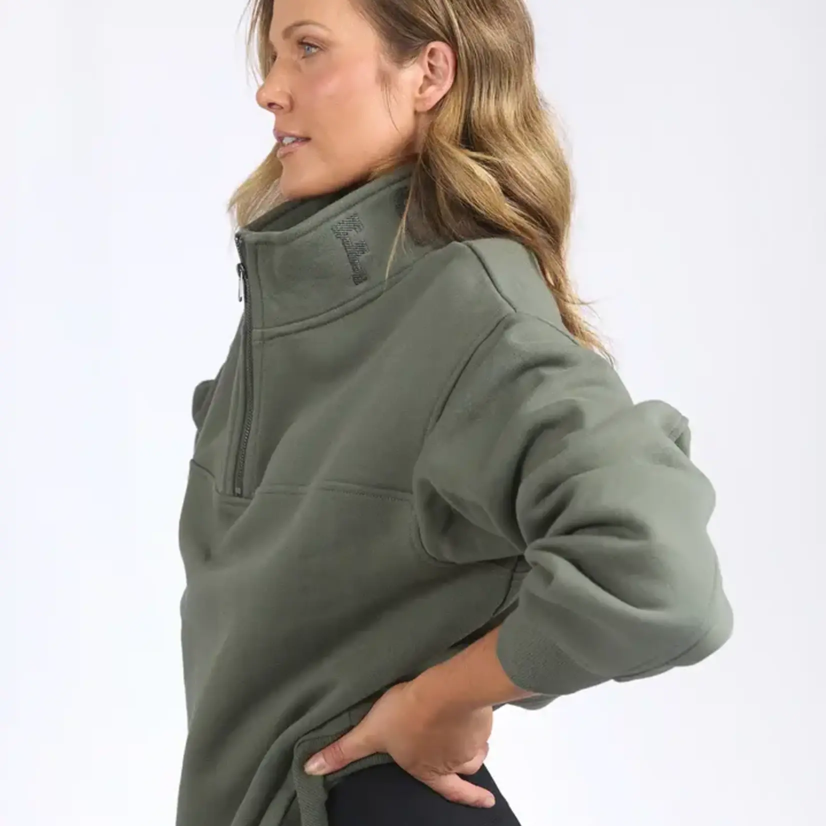 Foxwood College Zip Crew - Khaki