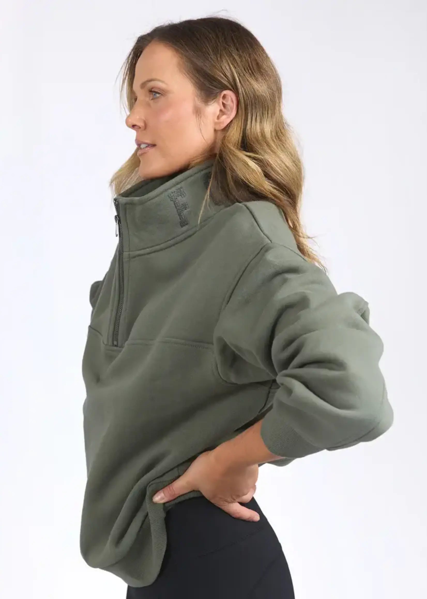 Foxwood College Zip Crew - Khaki