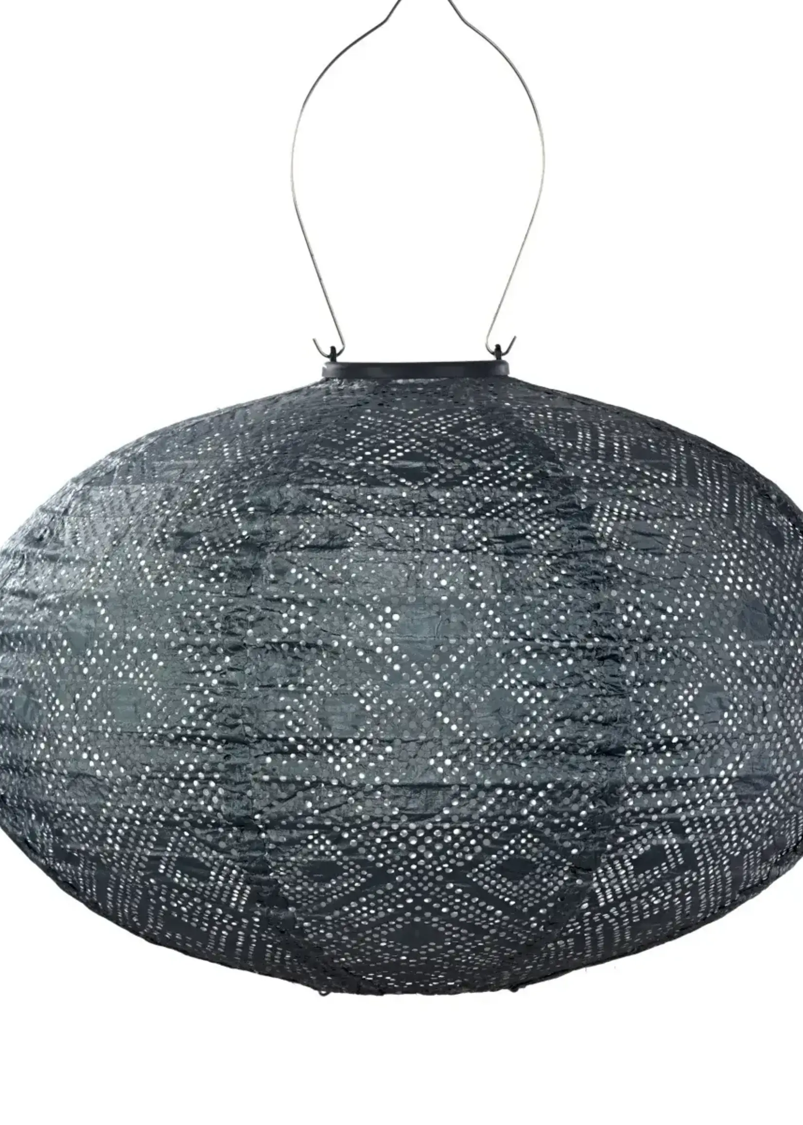 Solar Lantern - Oval 40 - Grey Blue