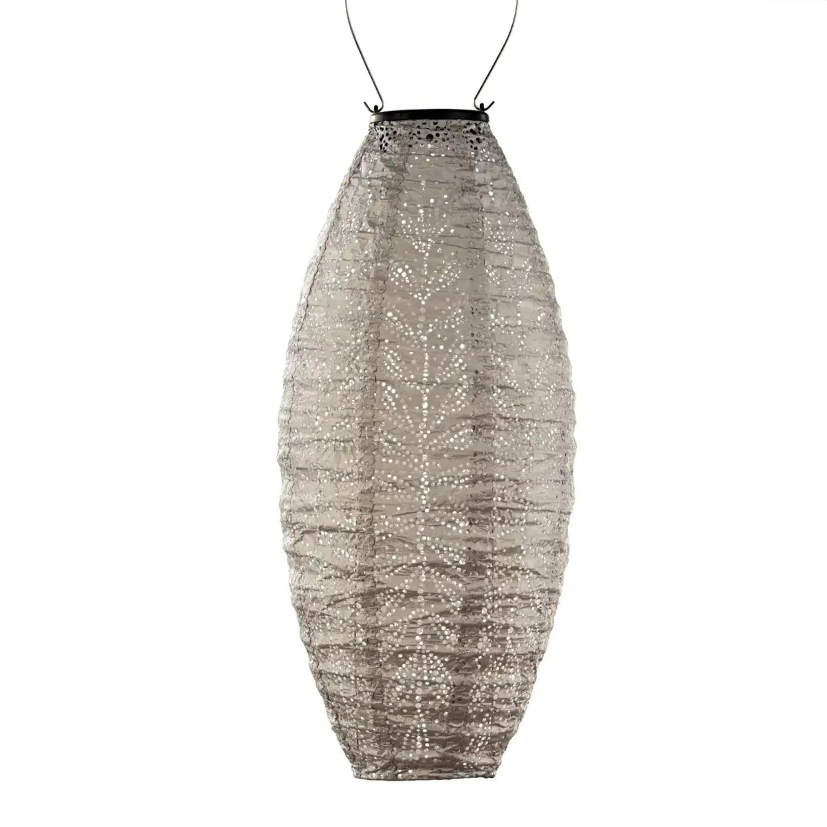 Solar Lantern - Long Oval 20 - Light Taupe