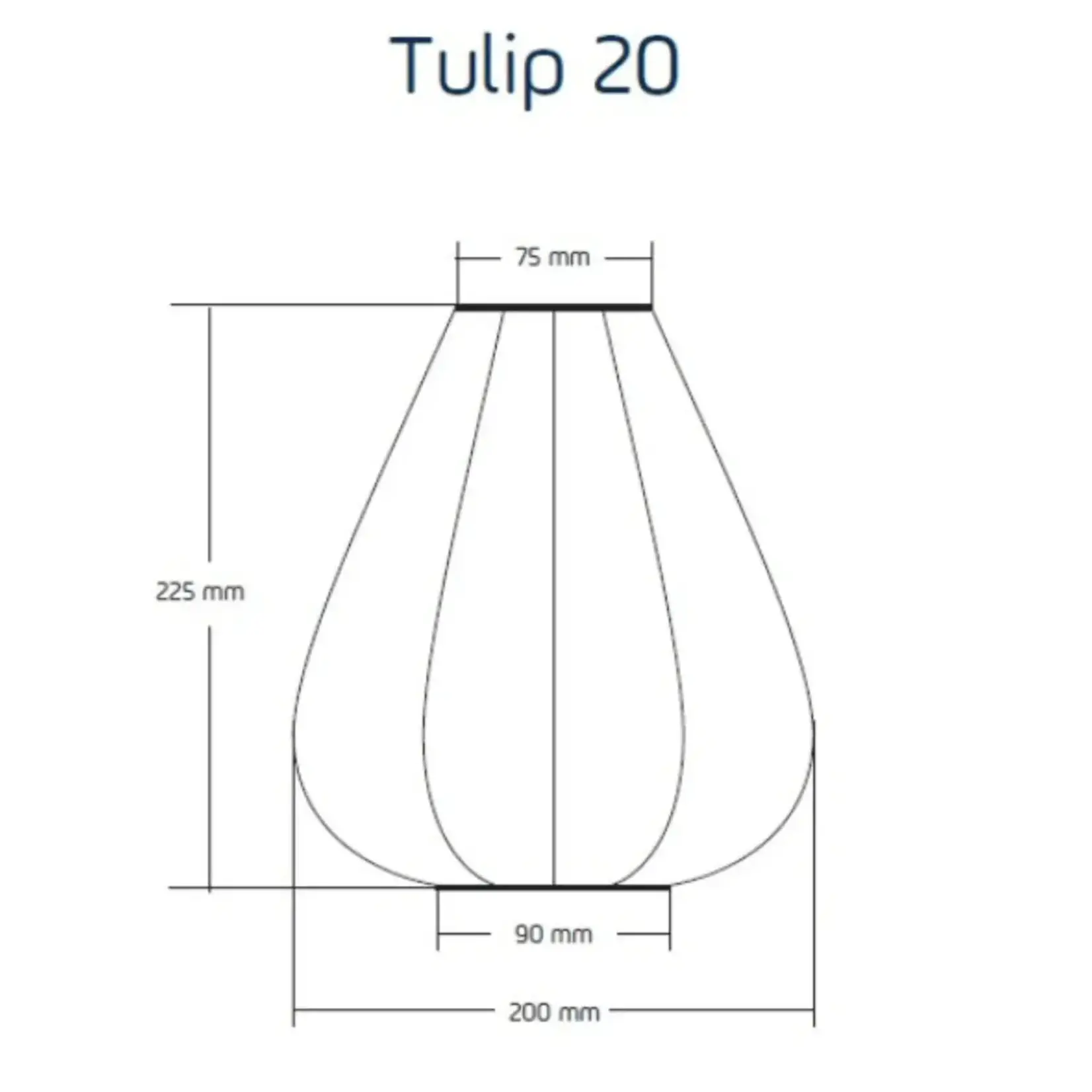 Solar Lantern - Tulip 20 - Grey Blue
