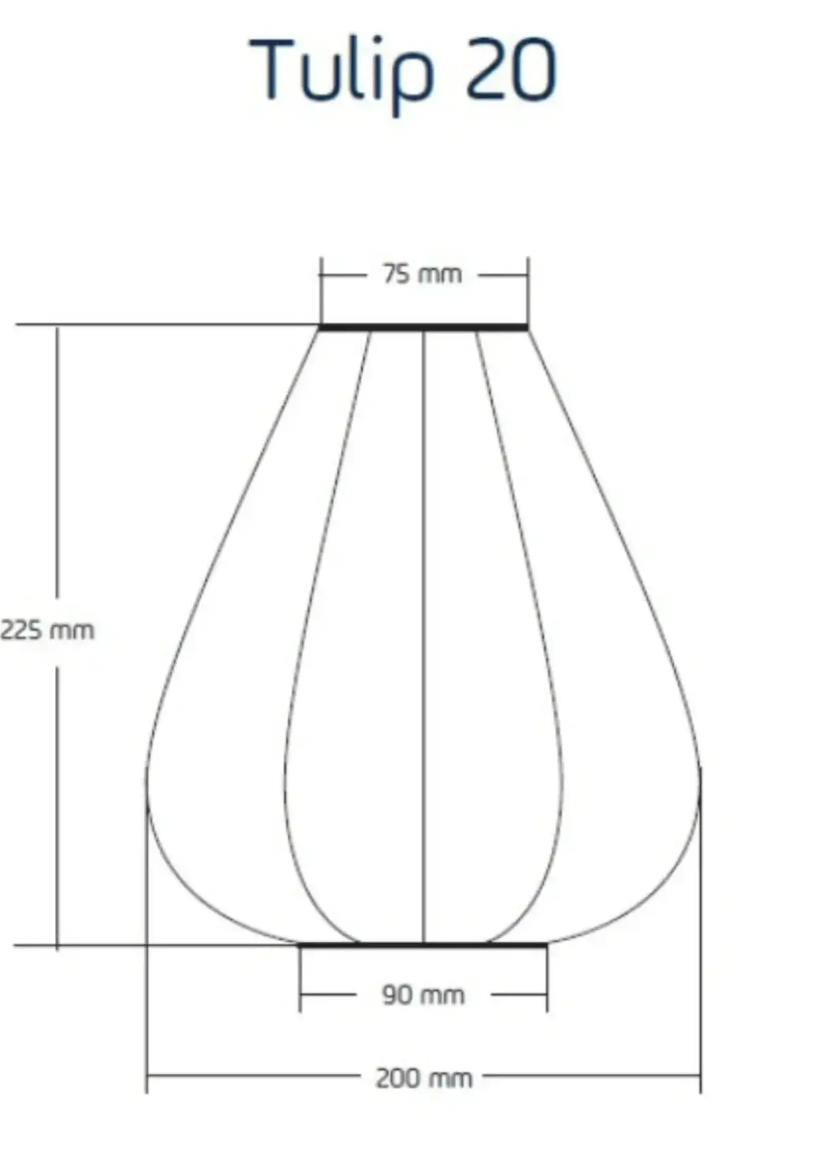 Solar Lantern - Tulip 20 - Grey Blue