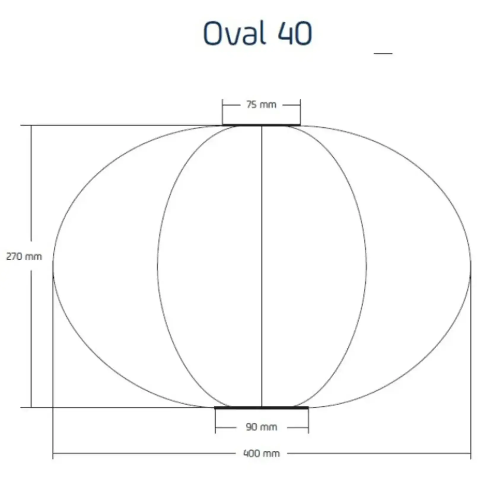 Solar Lantern - Oval 40 - Grey Blue