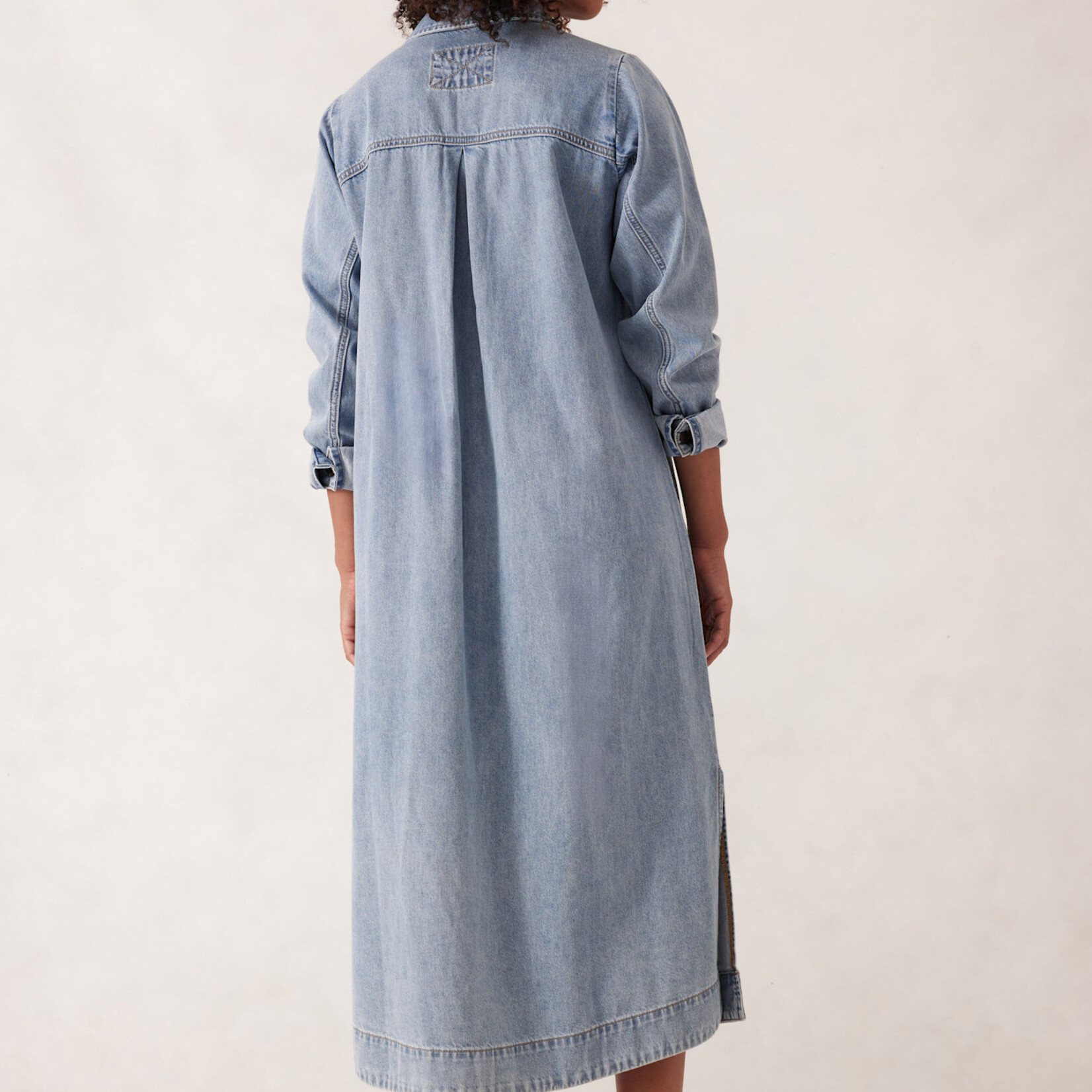 Ceres Life Long Sleeve Yoke Detail Midi Dress