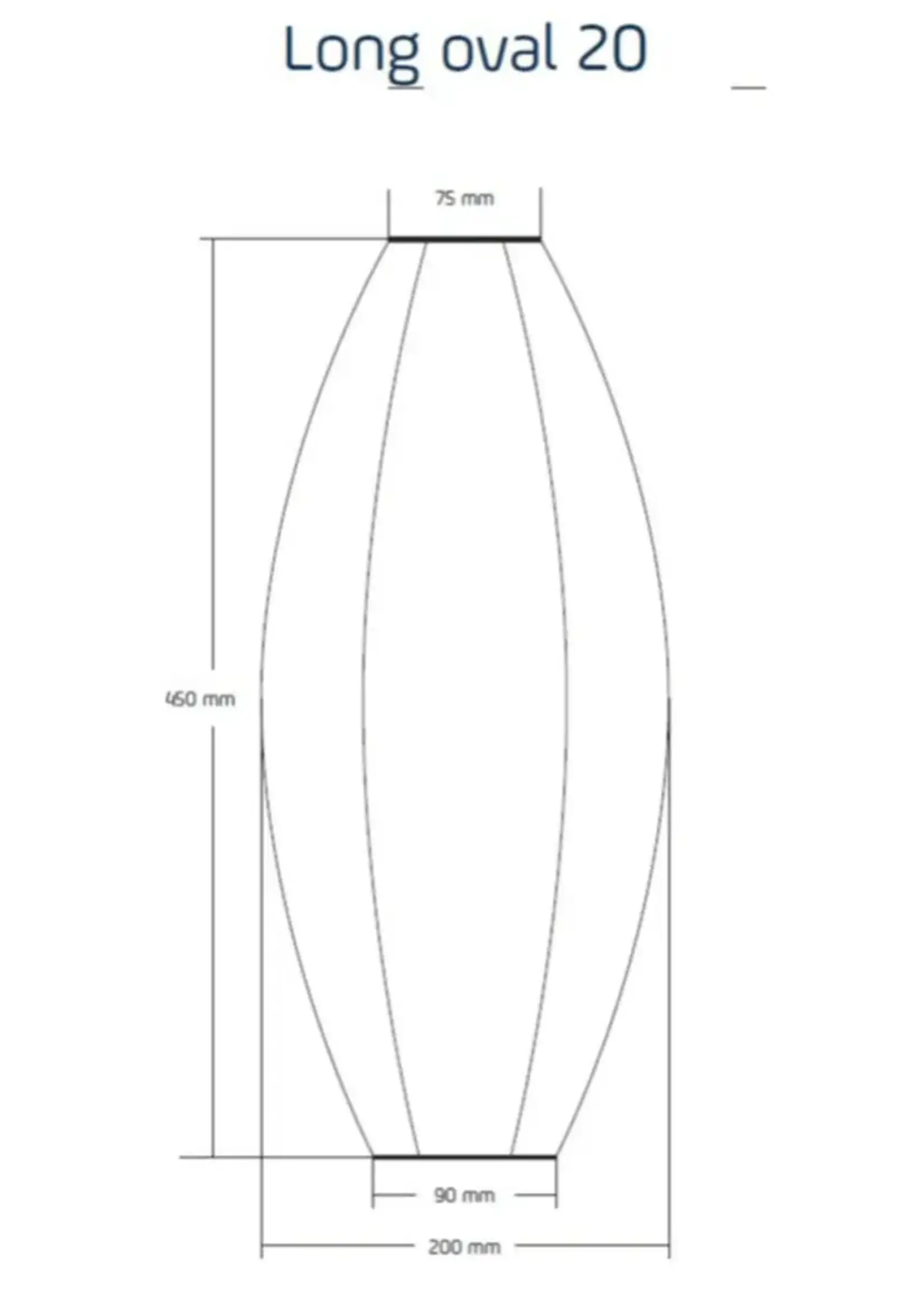 Solar Lantern - Long Oval 20 - Dark Grey