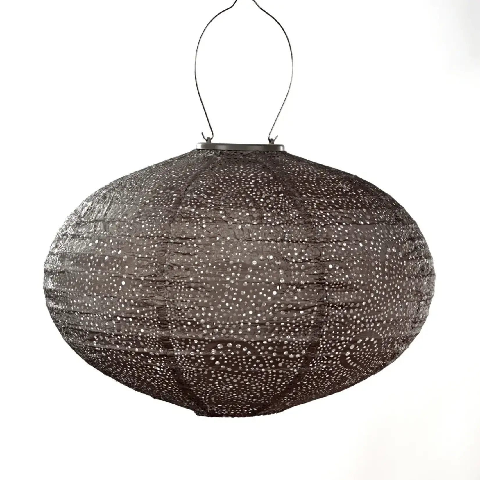 Solar Lantern - Oval 40 - Taupe
