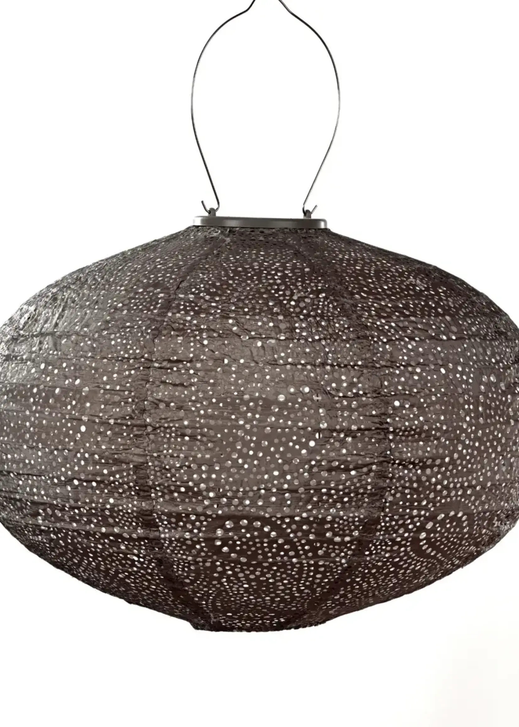 Solar Lantern - Oval 40 - Taupe