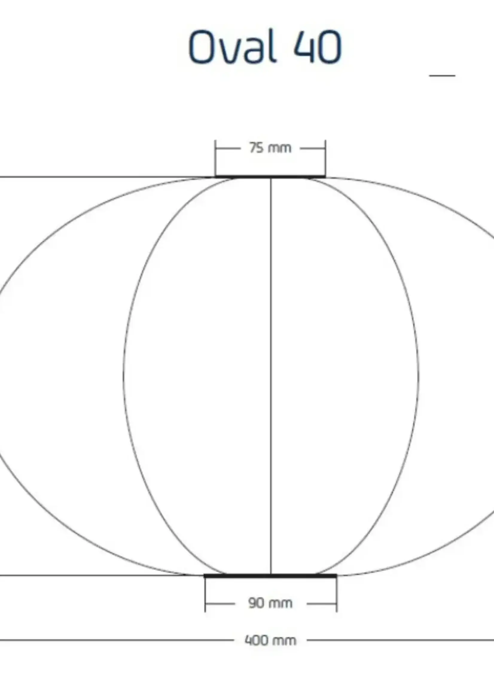 Solar Lantern - Oval 40 - Taupe