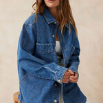Ceres Life Bobbi Side Pocket Denim Shacket/Fresh Indigo