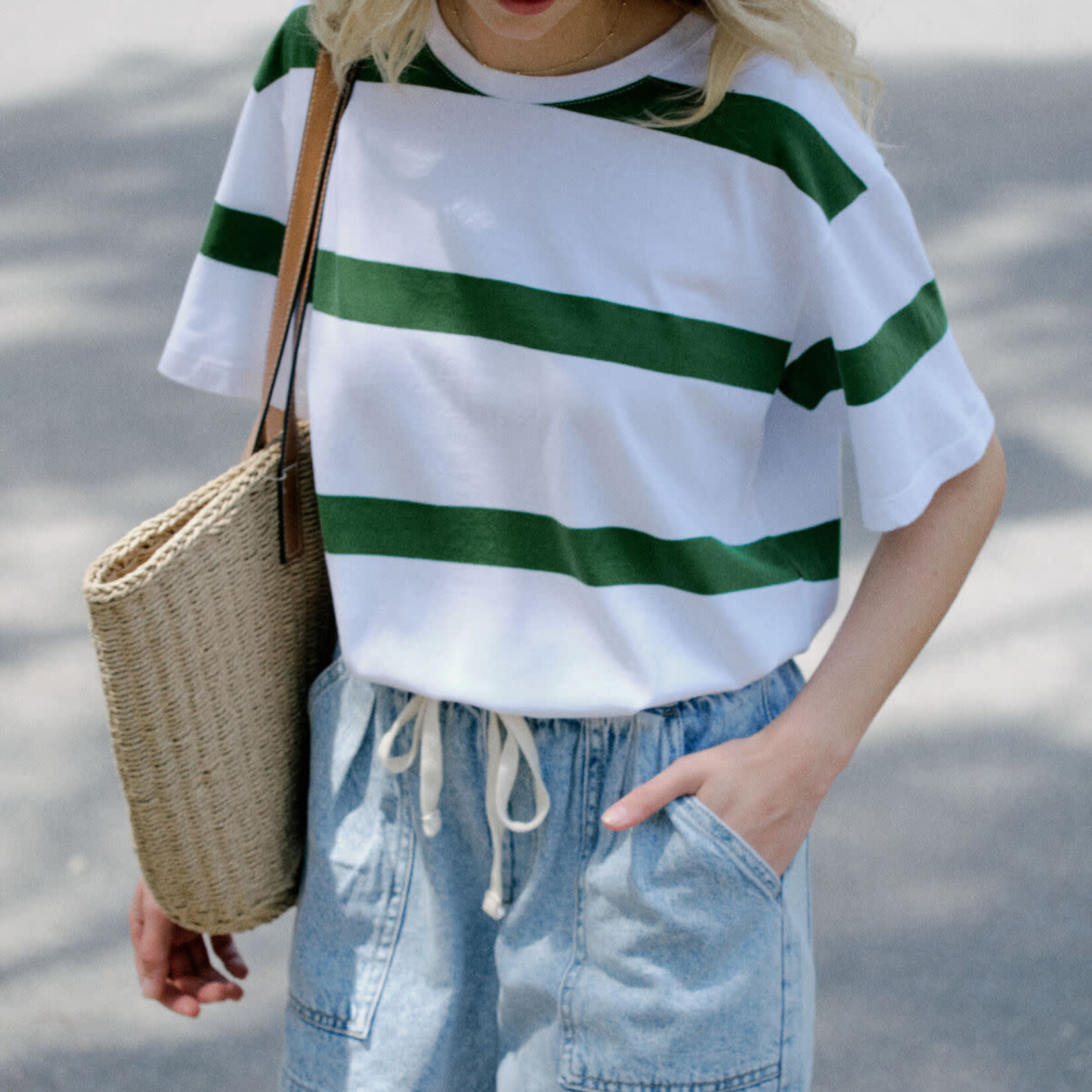 Ceres Life Stevie Slouchy Split Hem Tee/Winter
